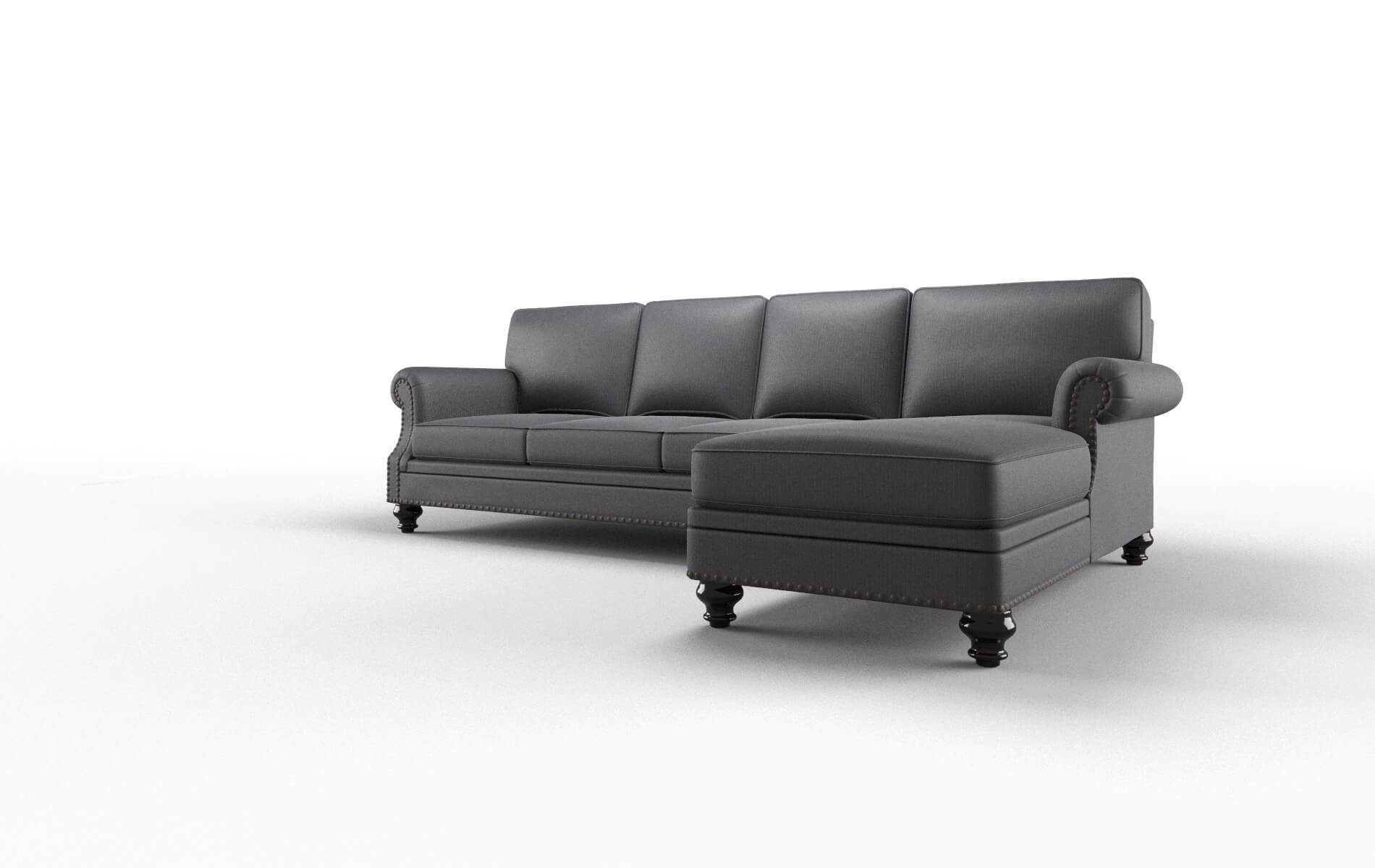 Rotterdam Parker Charcoal Panel espresso legs 4