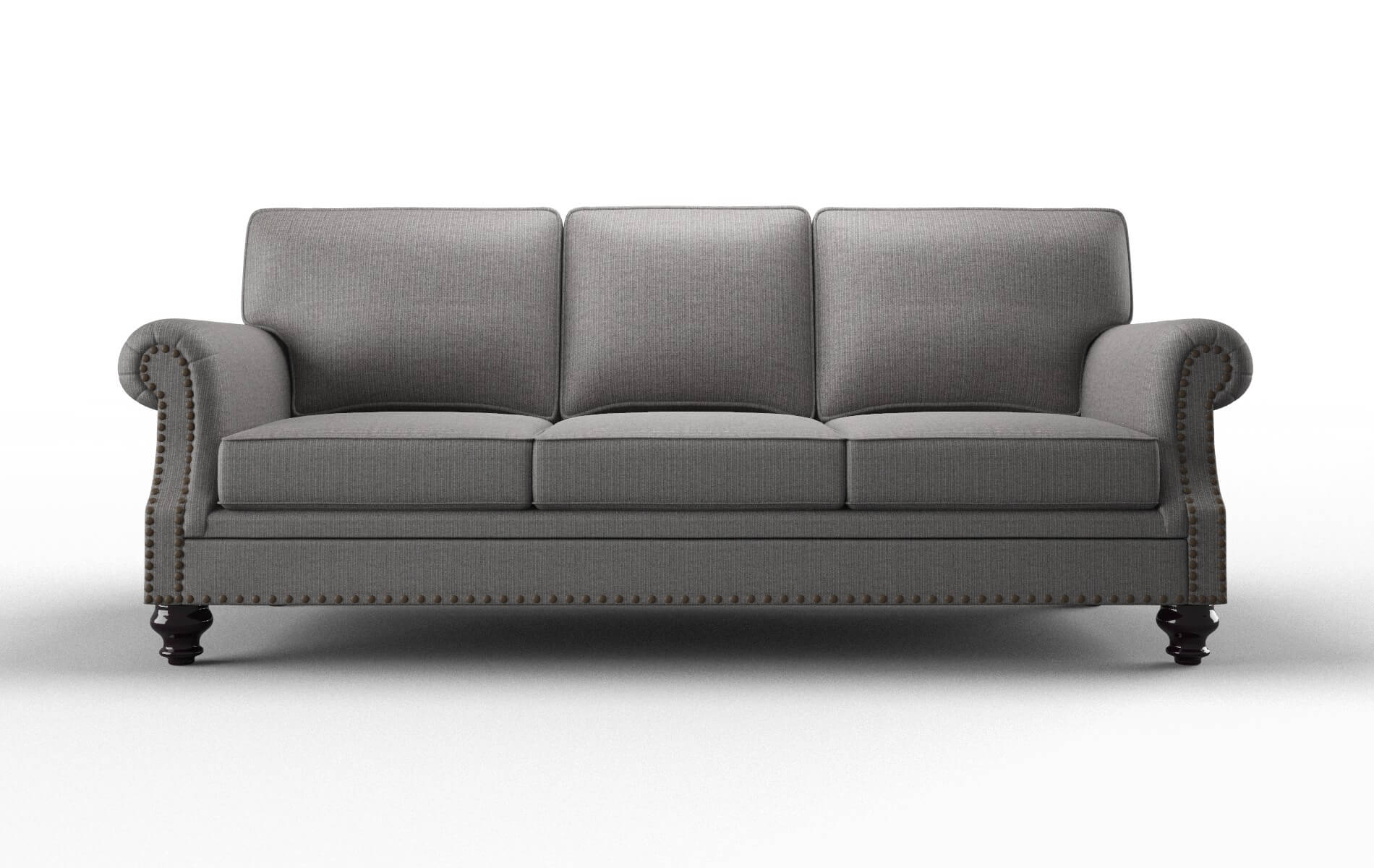 Rotterdam Parker Graphite Sofa espresso legs 1