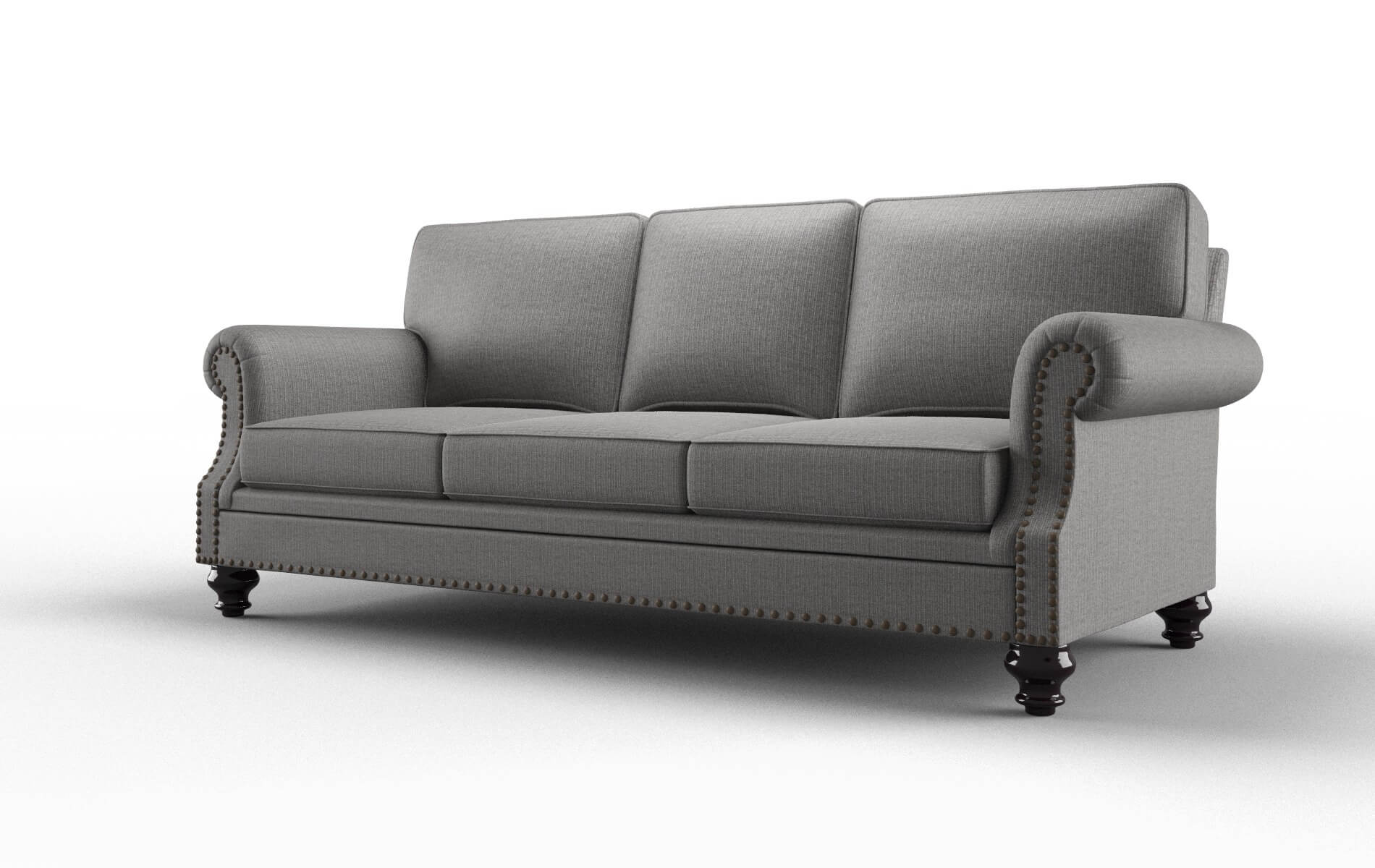 Rotterdam Parker Graphite Sofa espresso legs 4