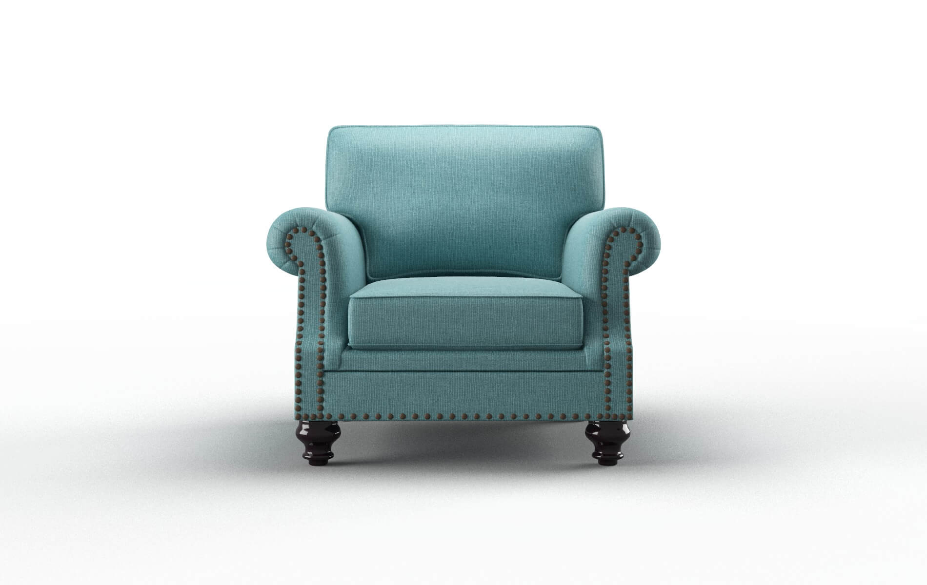 Rotterdam Parker Turquoise Chair espresso legs 1