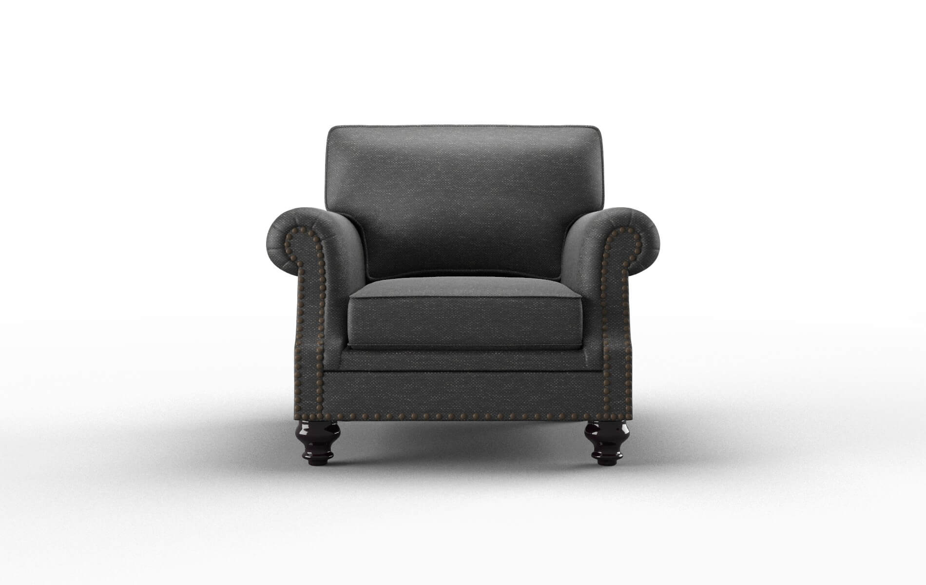 Rotterdam Phoenix Charcoal Chair espresso legs 1