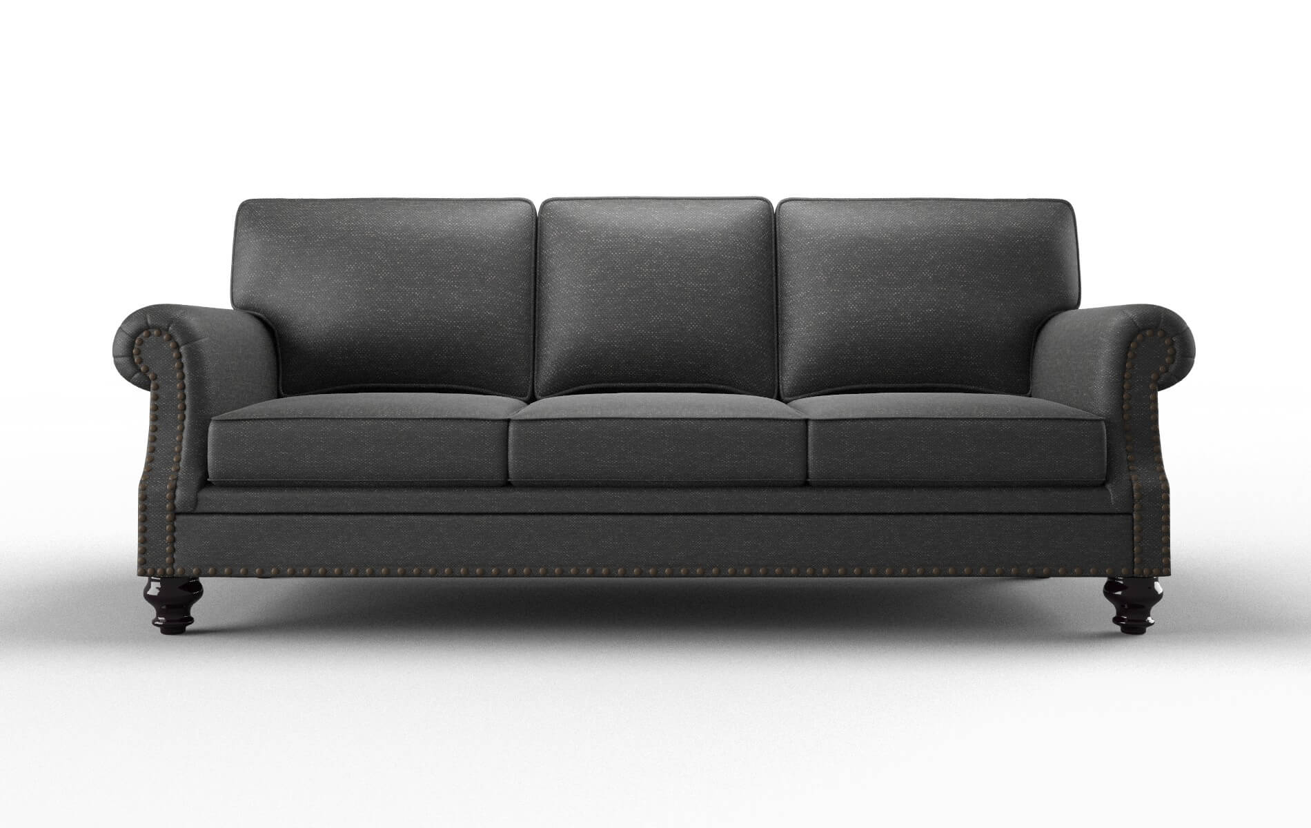 Rotterdam Phoenix Charcoal Sofa espresso legs 1