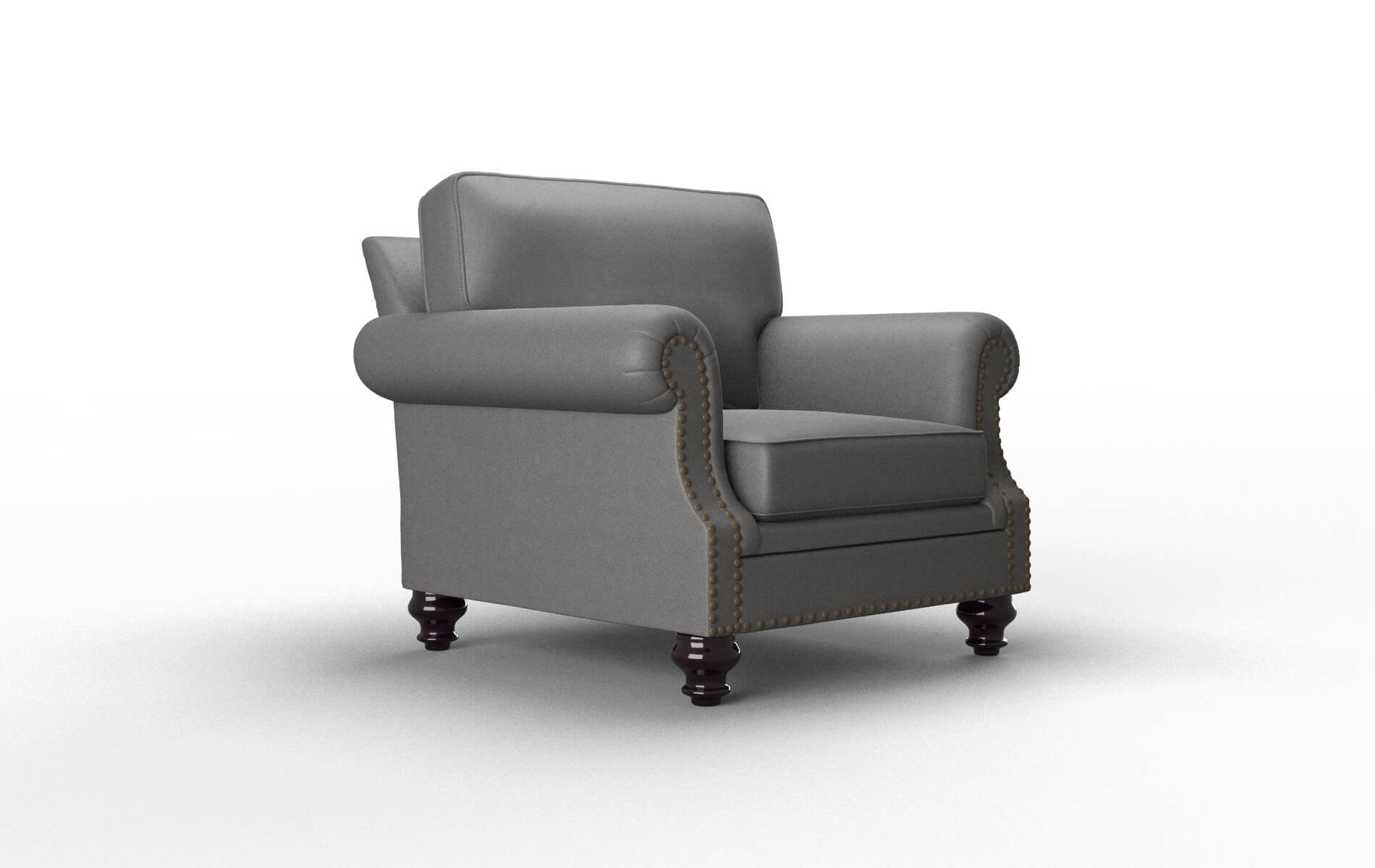 Rotterdam Rocket Charcoal Chair espresso legs 2