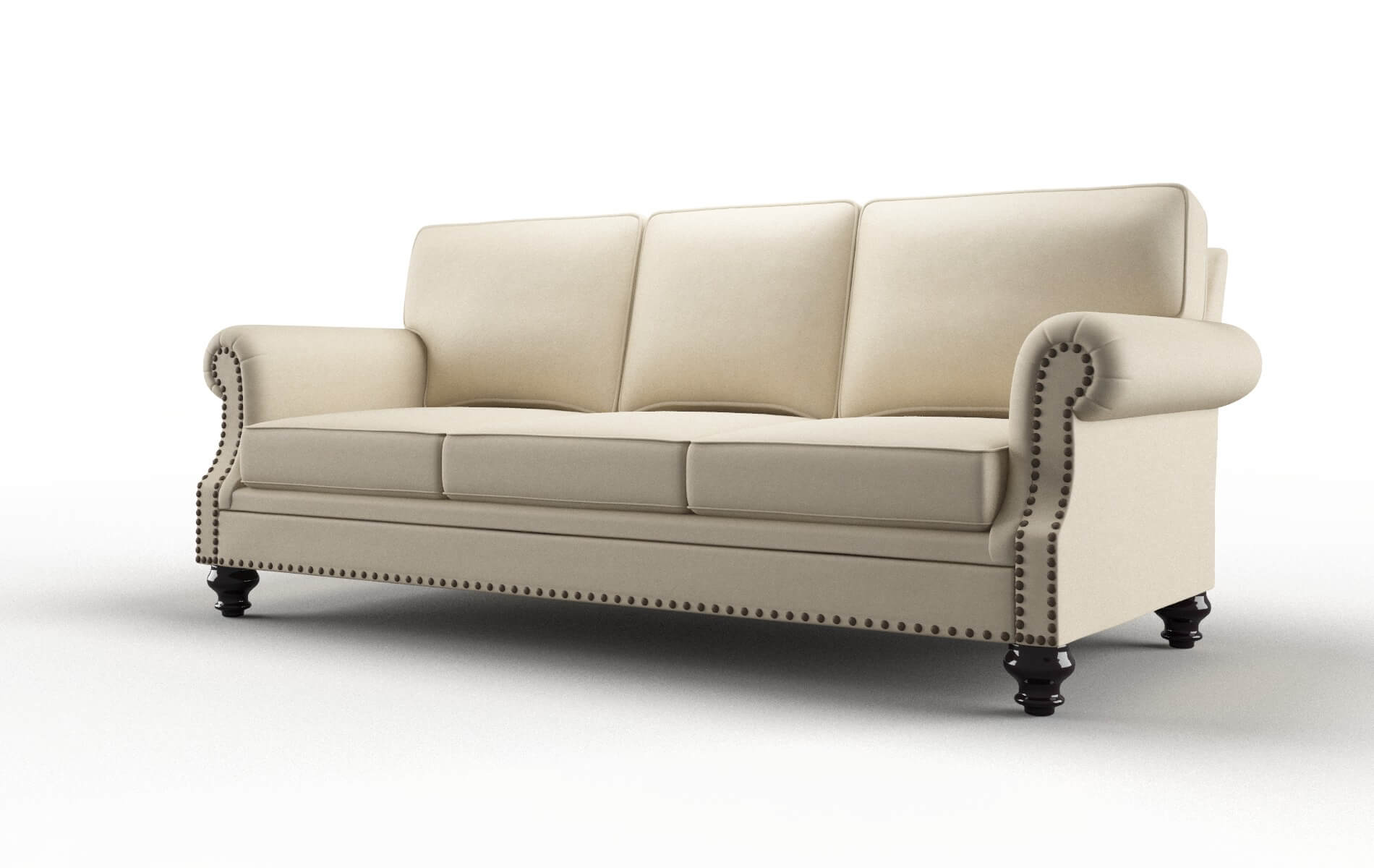 Rotterdam Rocket Sand Sofa espresso legs 4