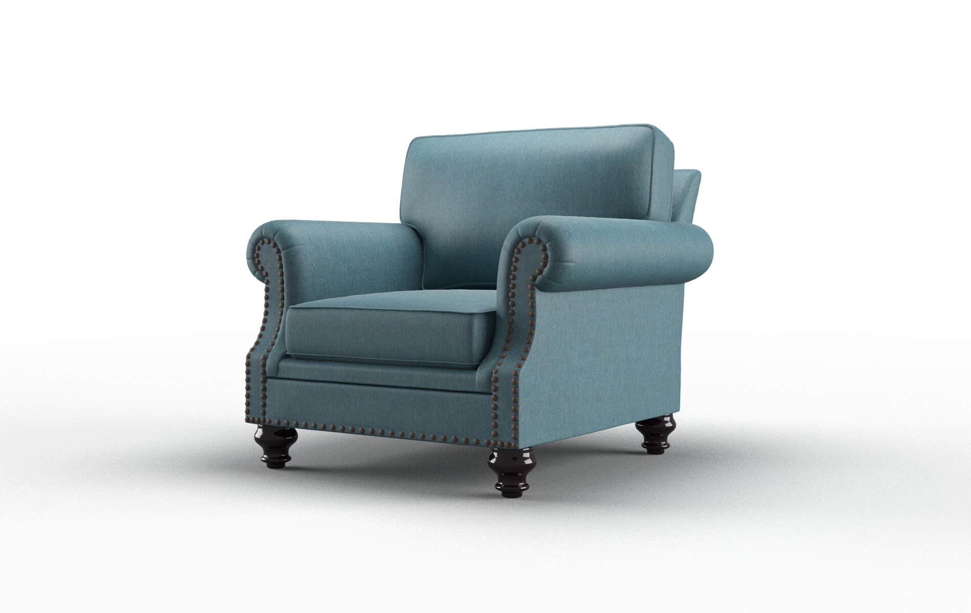 Rotterdam Royale Electric_blue Chair espresso legs 4