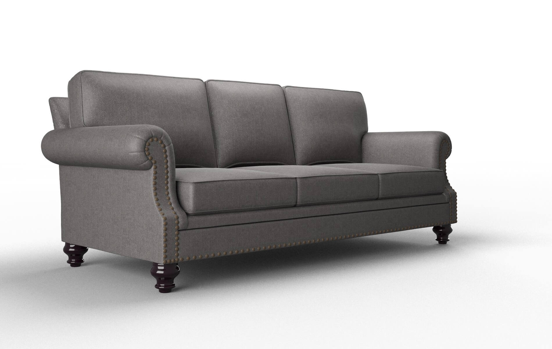 Rotterdam Sasha Grey Sofa espresso legs 2