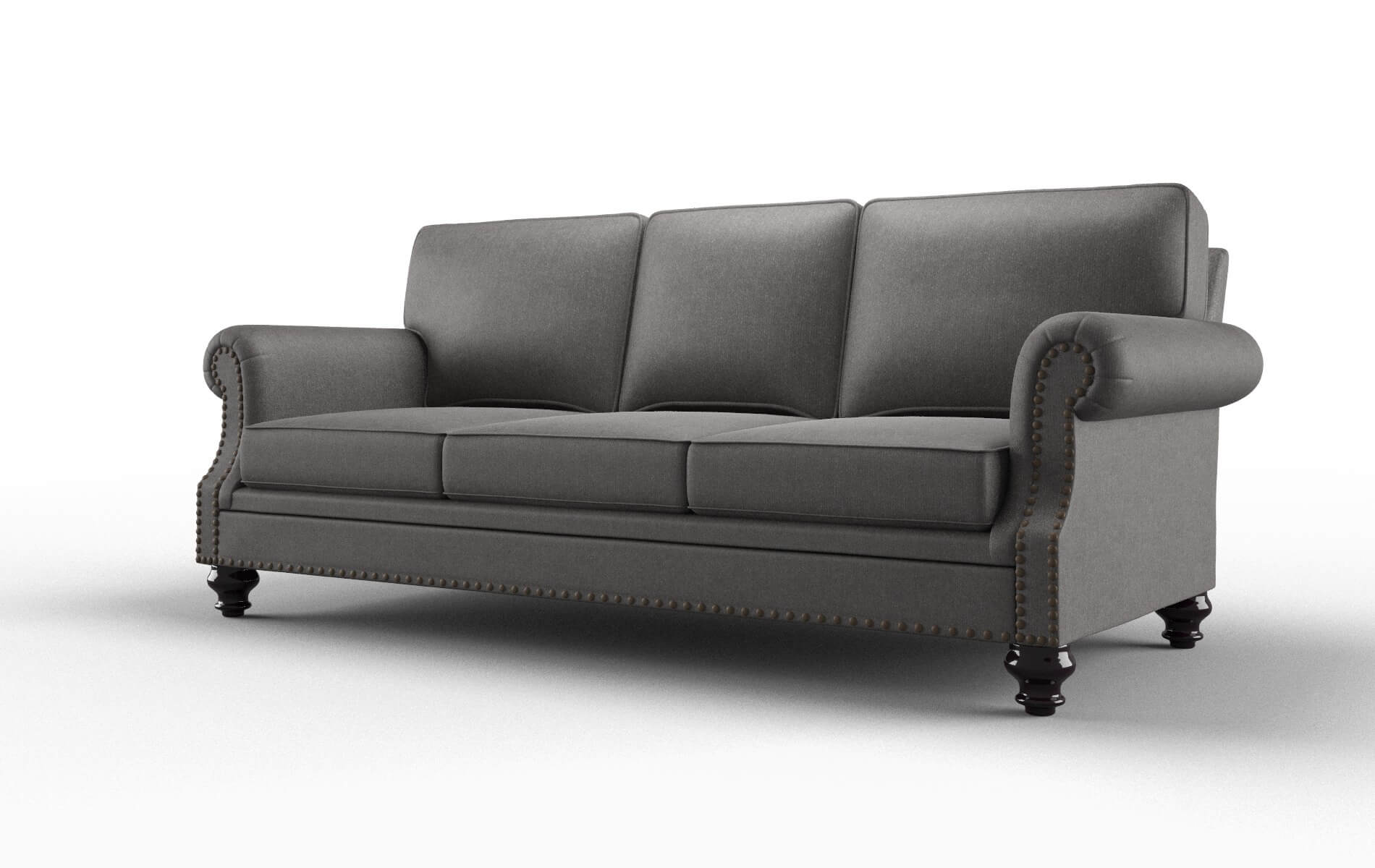 Rotterdam Sasha Grey Sofa espresso legs 4