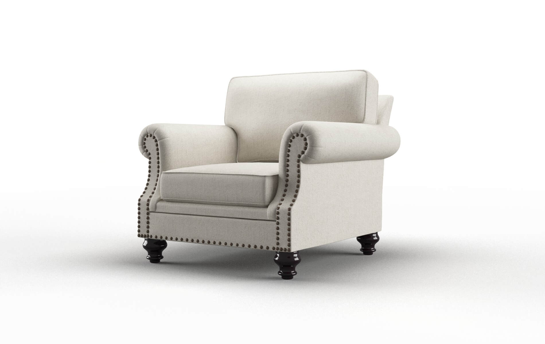Rotterdam Sasha Linen Chair espresso legs 4