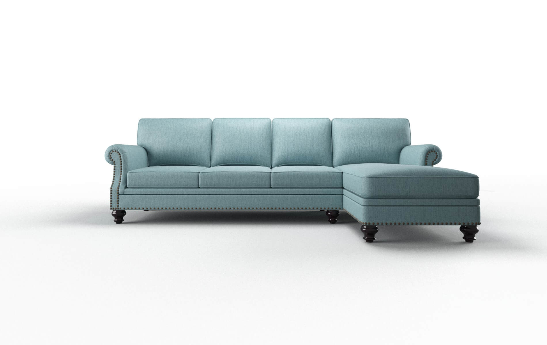 Rotterdam Sasha Teal Panel espresso legs 1