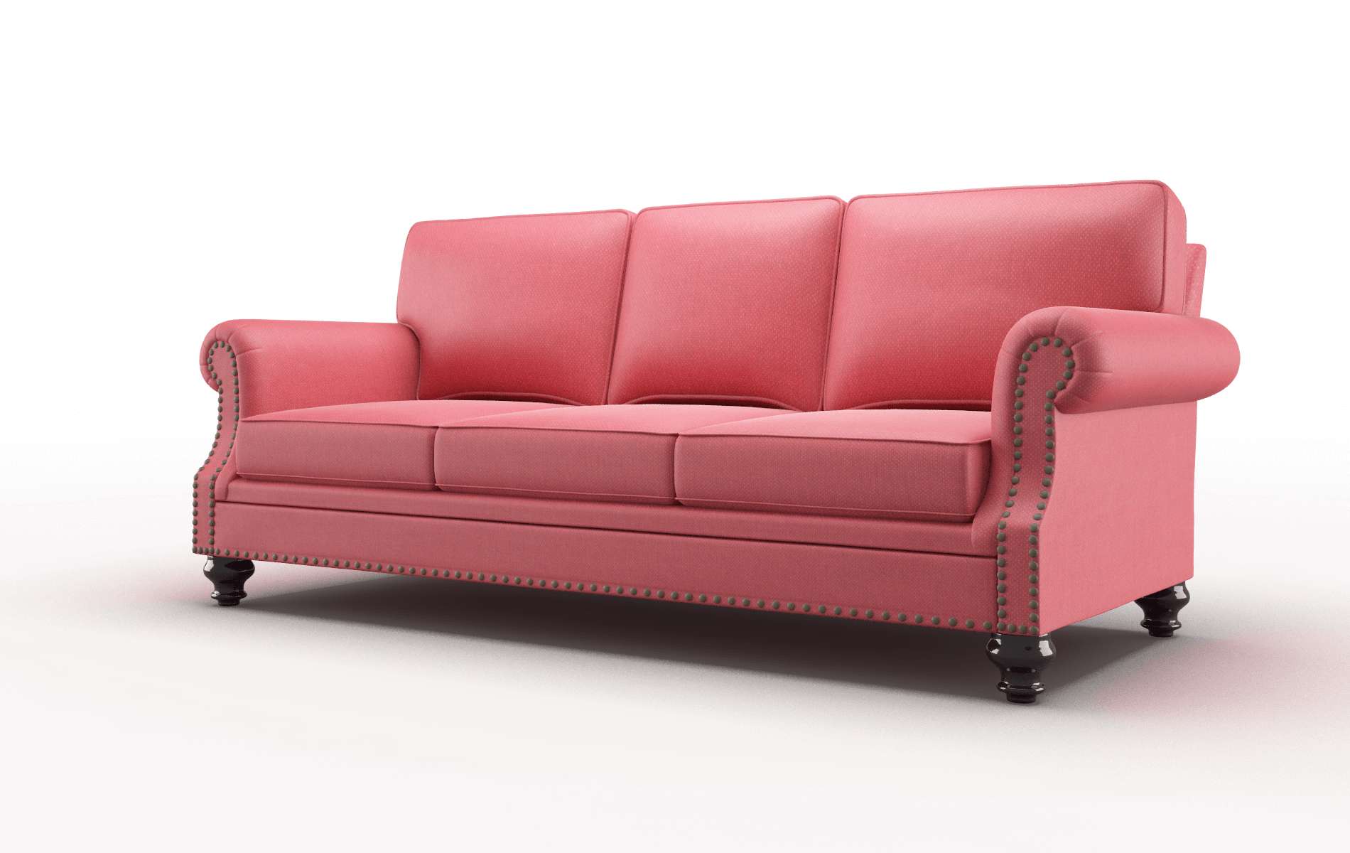 Rotterdam Sorrento Berry Sofa espresso legs 4