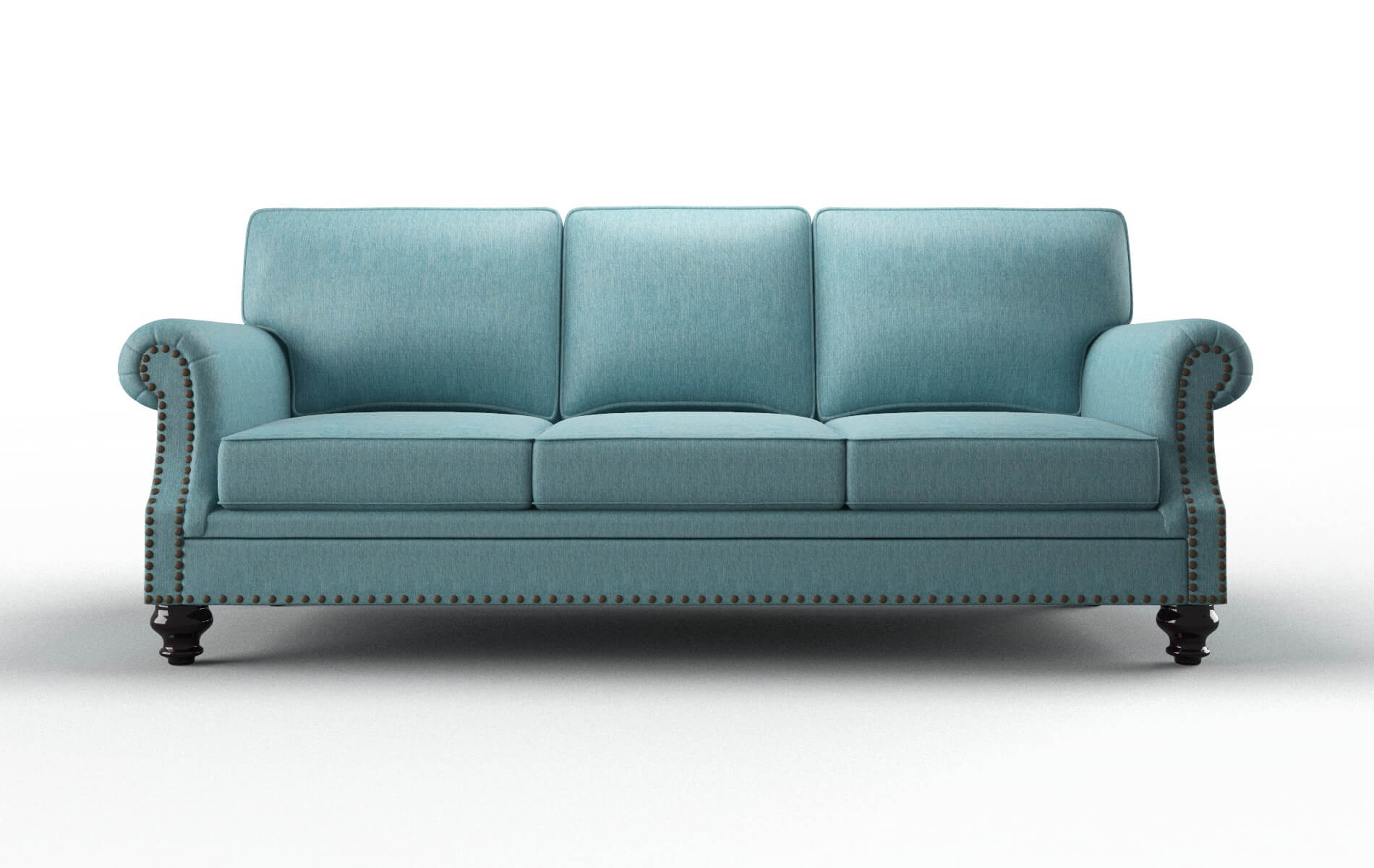 Rotterdam Sorrento denim Sofa Espresso Legs  1