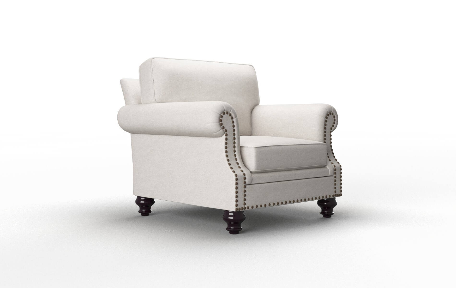 Rotterdam Suave Dove Chair espresso legs 2