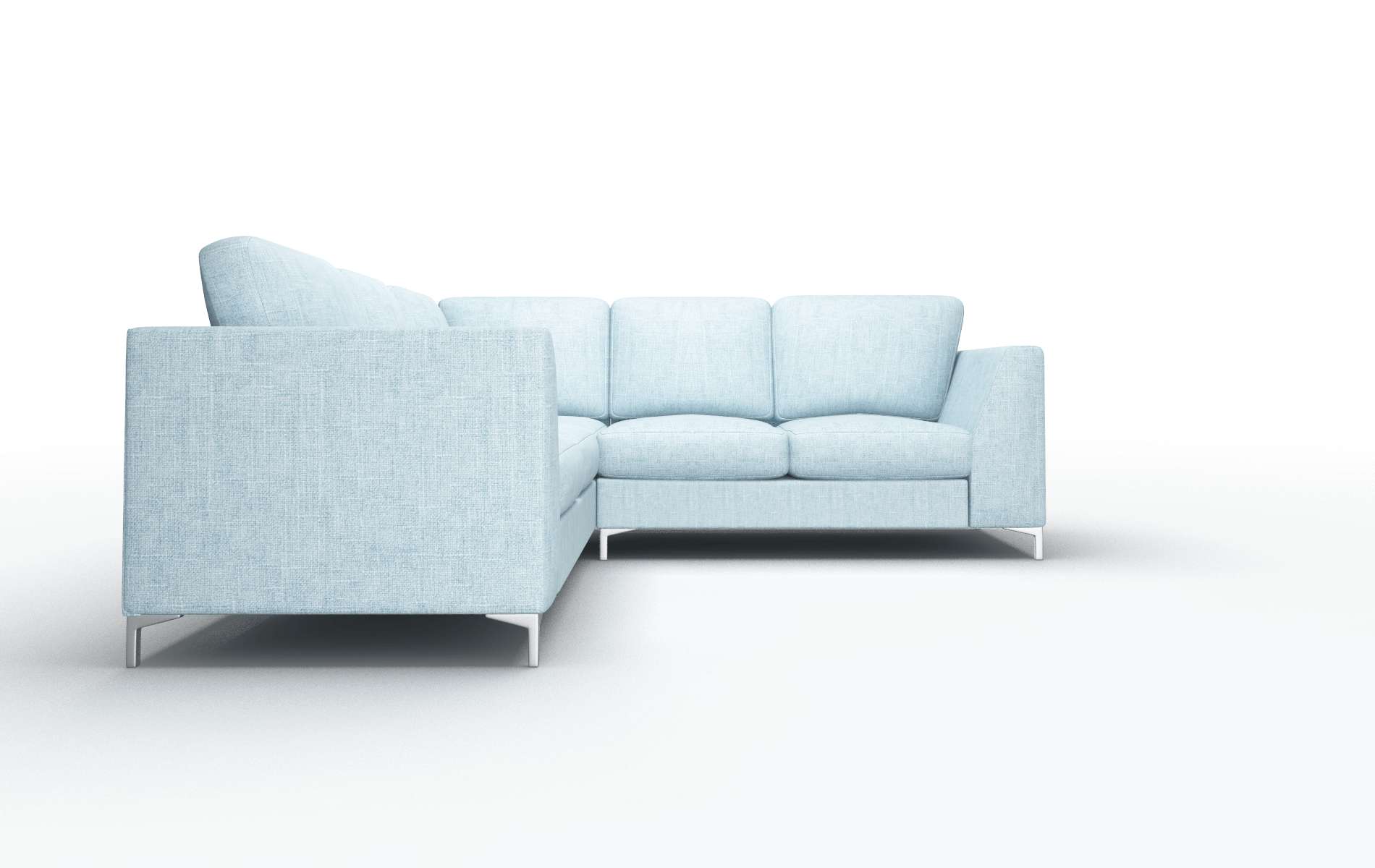 Royal Atlas Turquoise Sectional metal legs 2