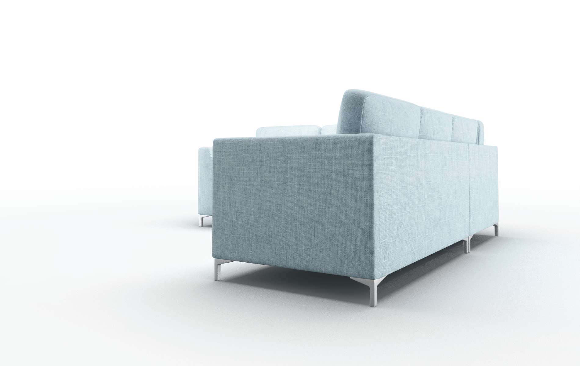 Royal Atlas Turquoise Sectional metal legs 4