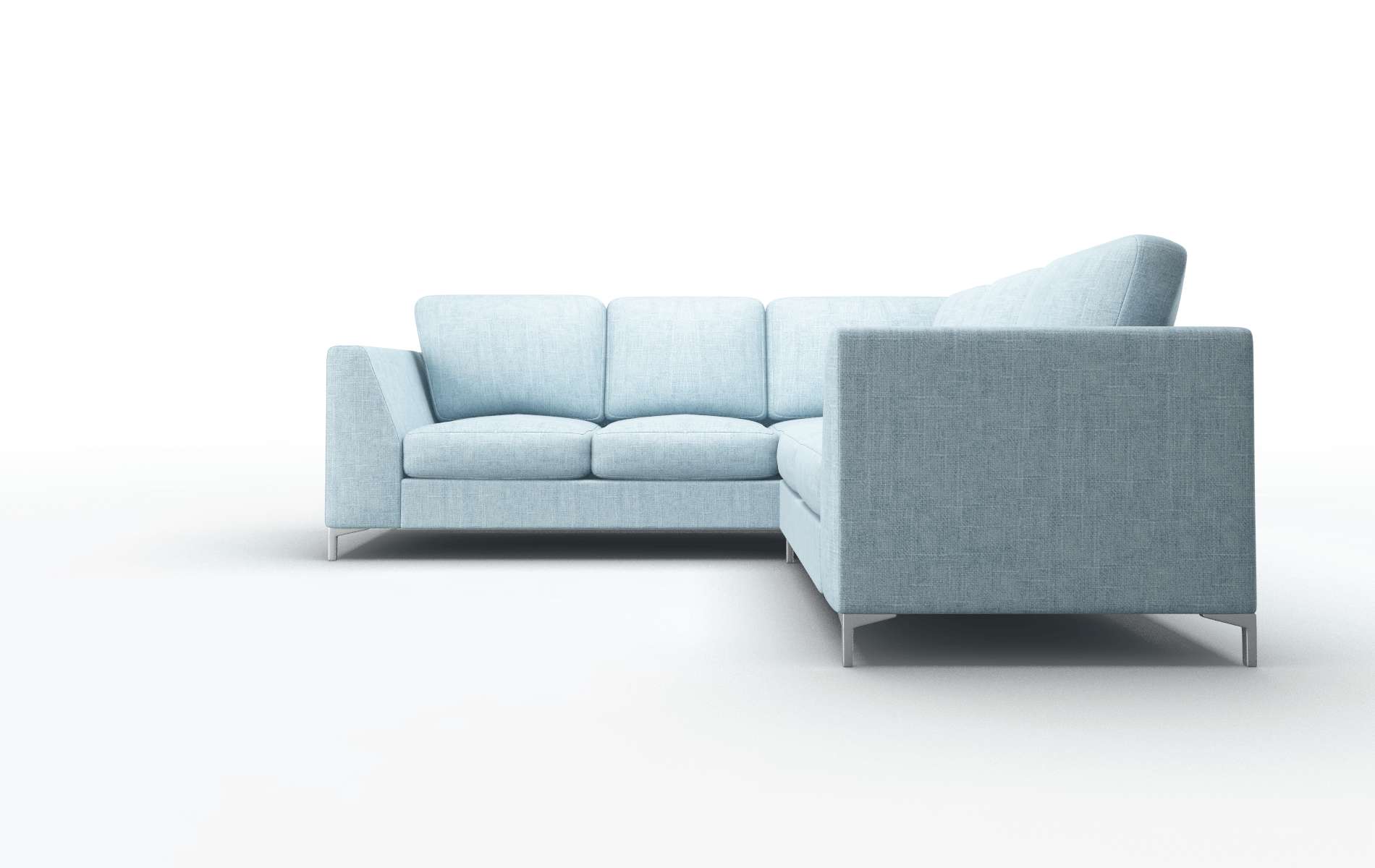 Royal Atlas Turquoise Sectional metal legs 5