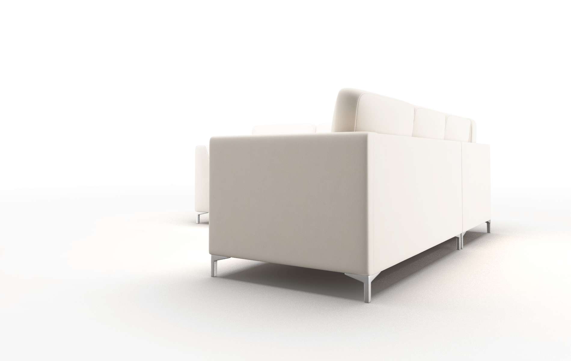 Royal Blanche Milky Sectional metal legs 4