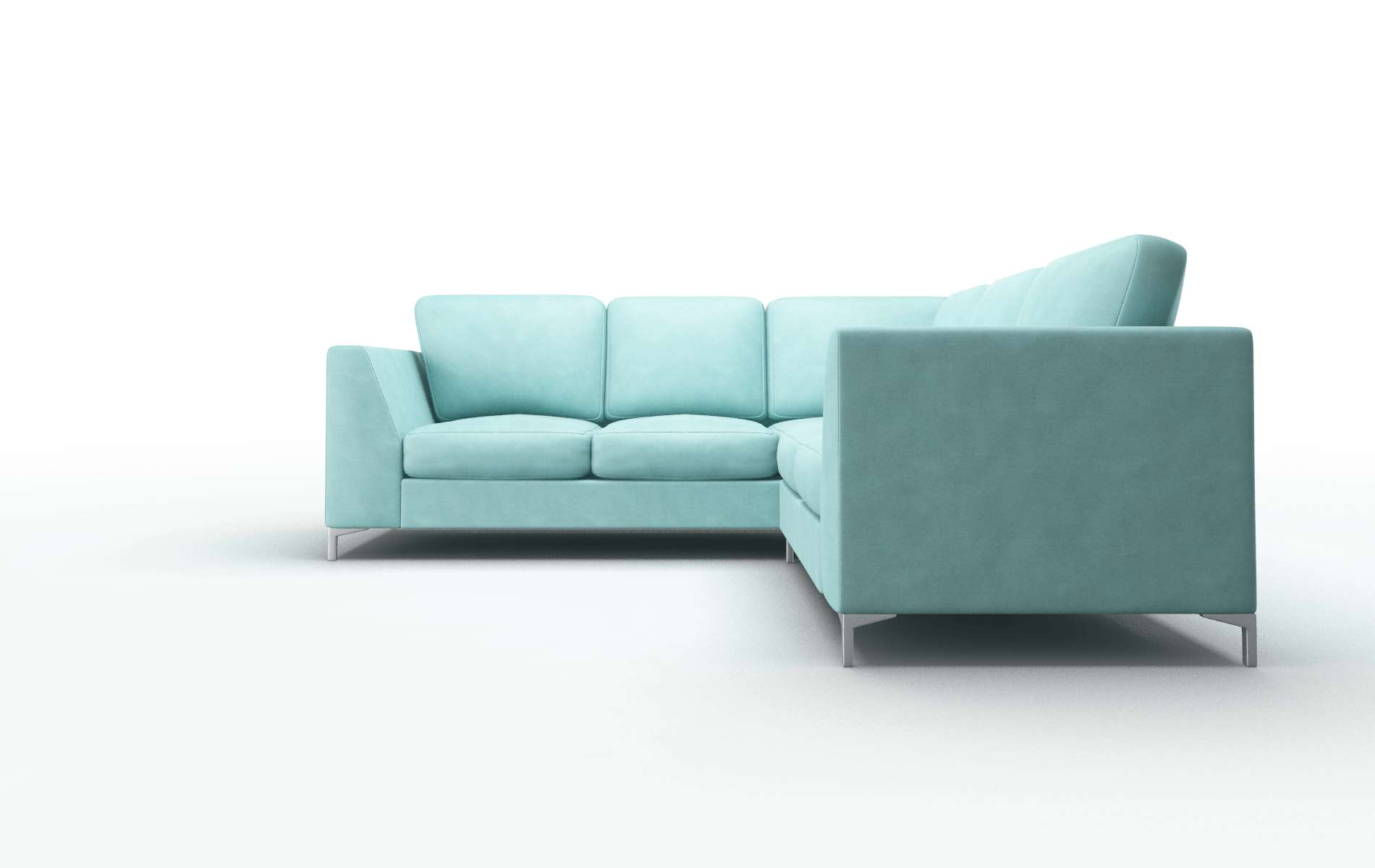 Royal Curious Turquoise Sectional metal legs 5