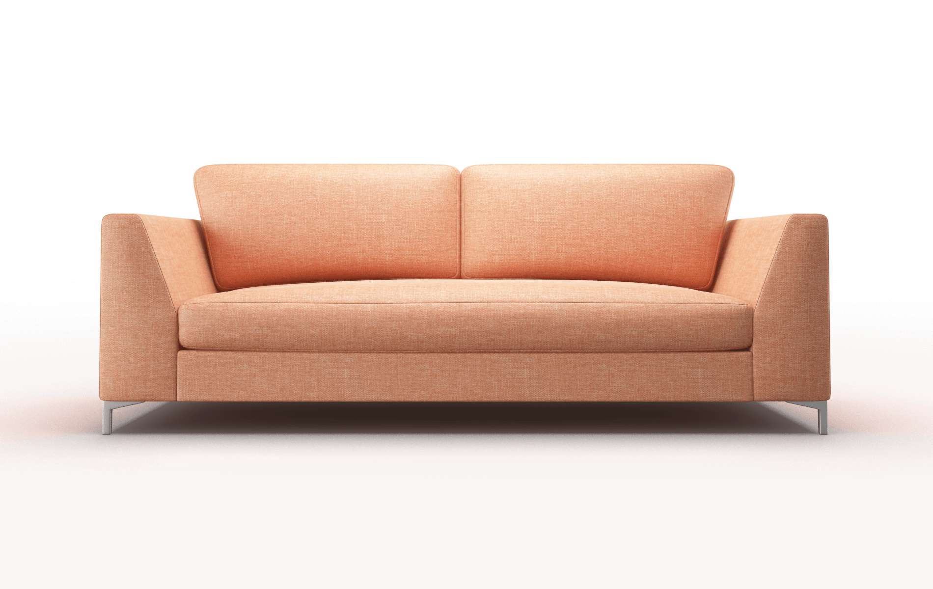 Royal Durham Tangerine Sofa metal legs 1
