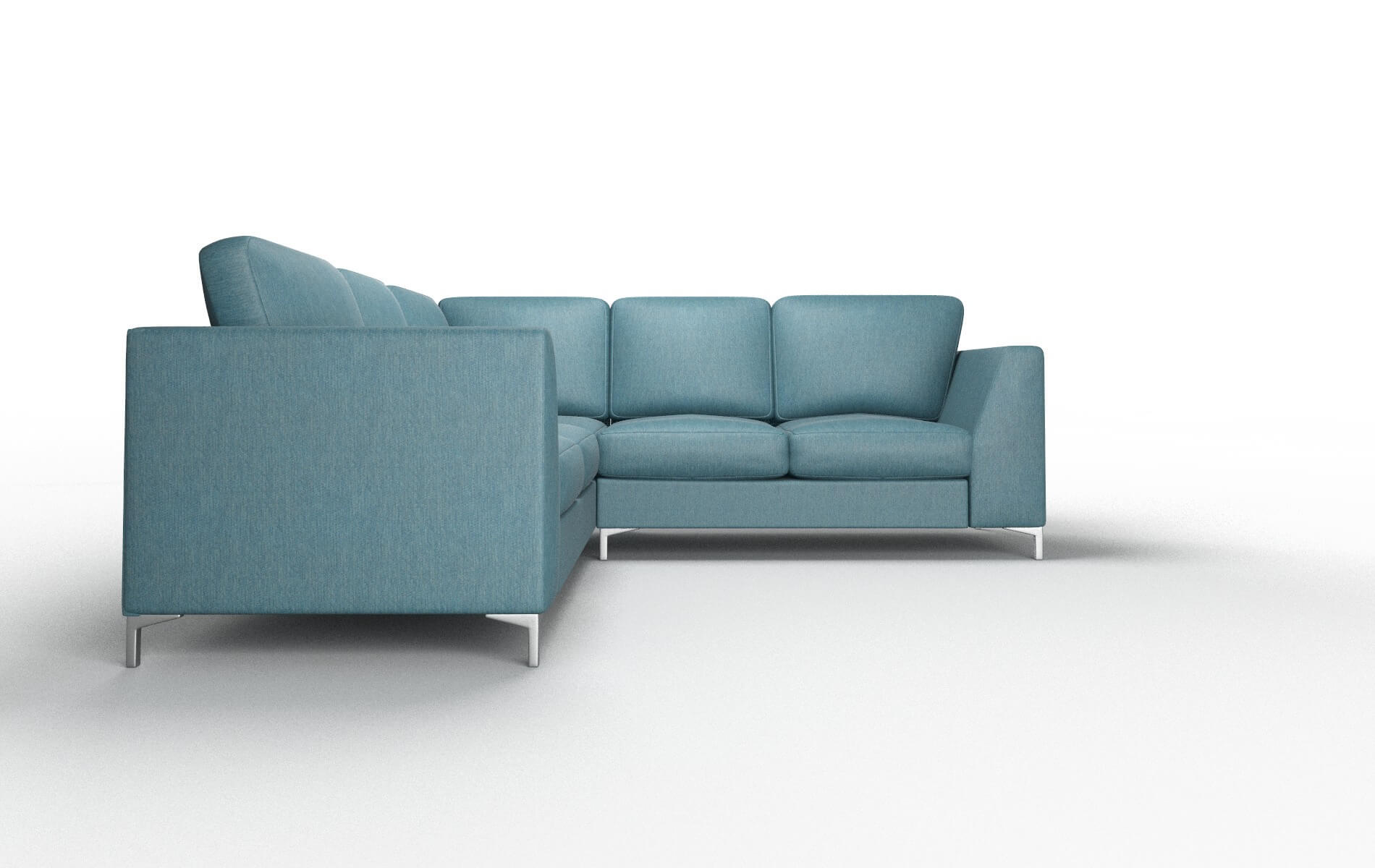 Royal Hepburn Teal Sectional metal legs 2