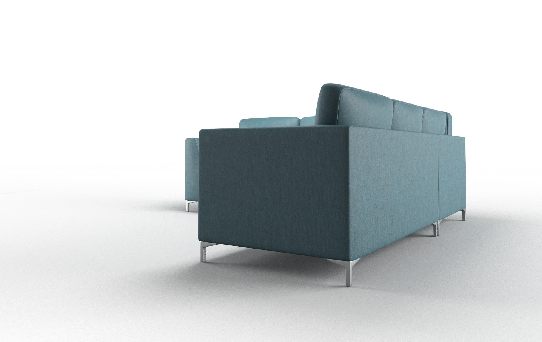 Royal Hepburn Teal Sectional metal legs 4