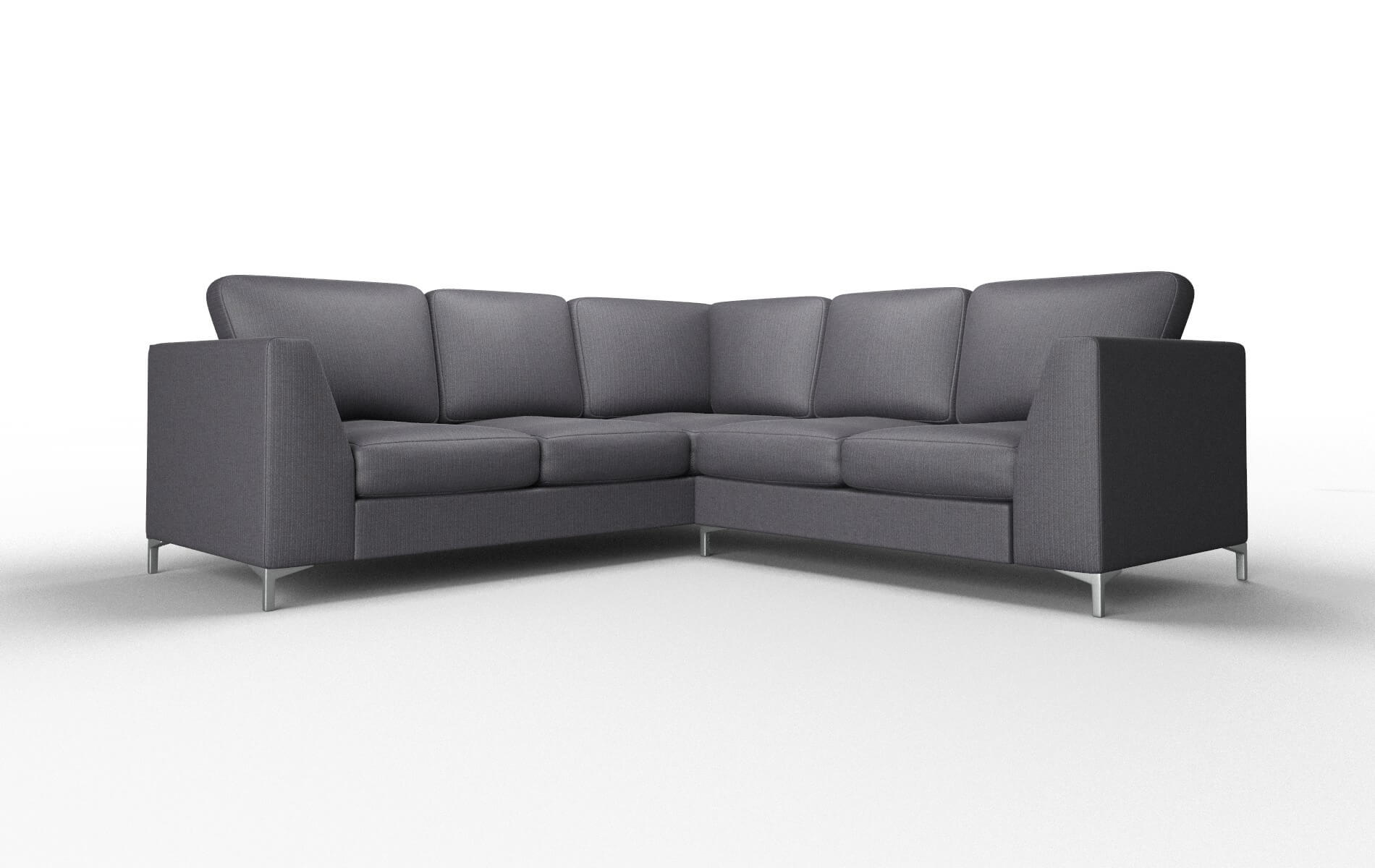 Royal Parker Charcoal Sectional metal legs