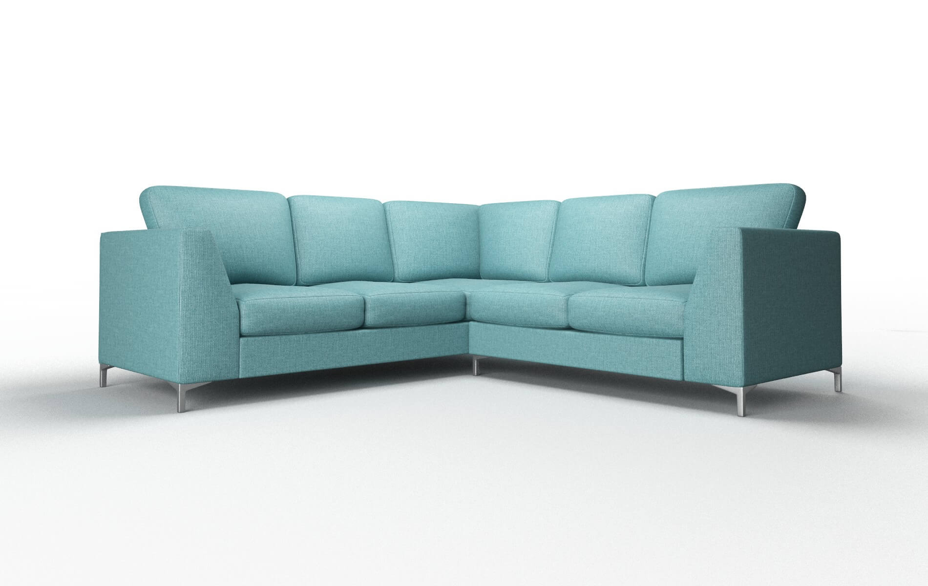 Royal Parker Turquoise Sectional metal legs