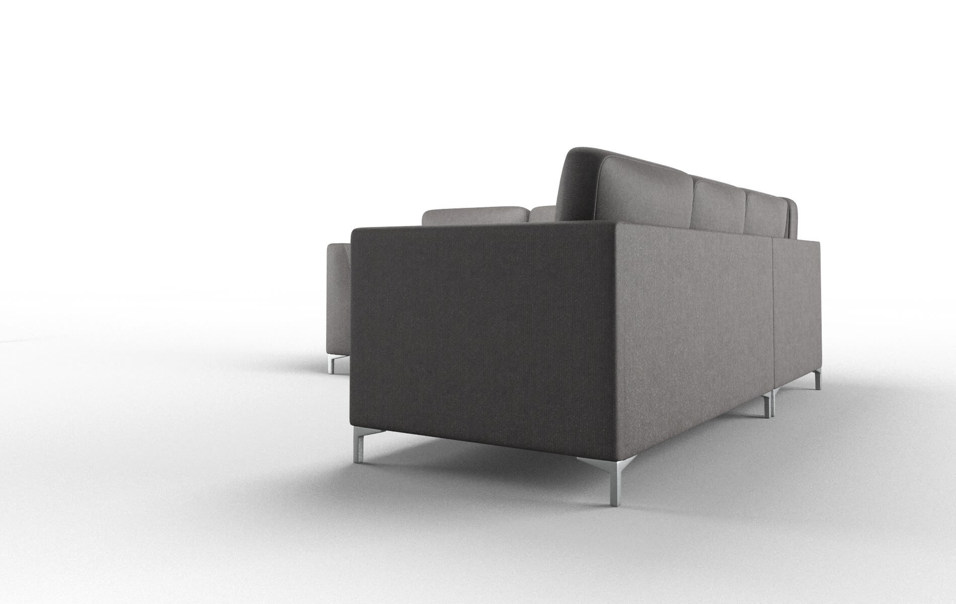 Royal Sasha Grey Sectional metal legs 4