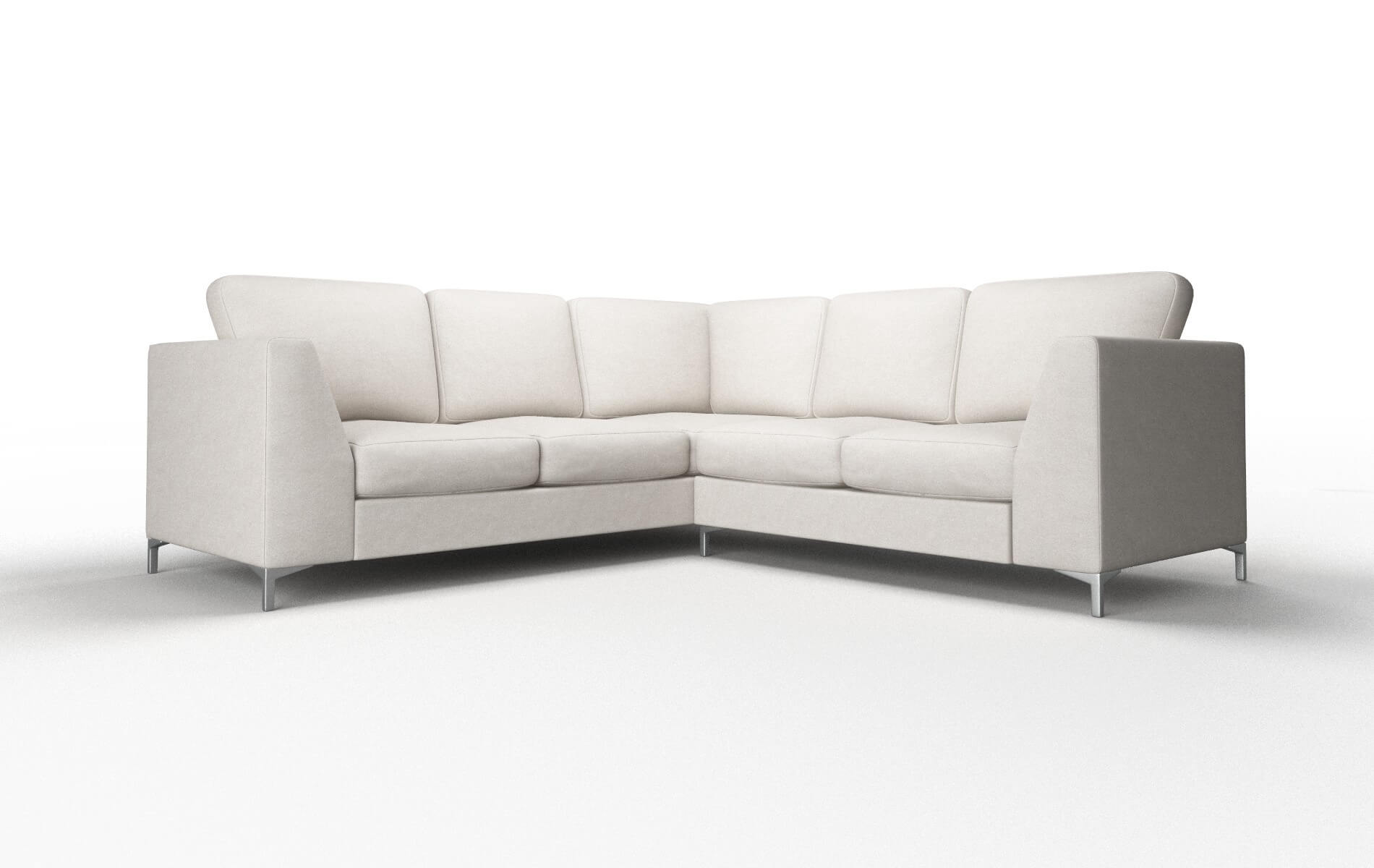 Royal Suave Dove Sectional metal legs