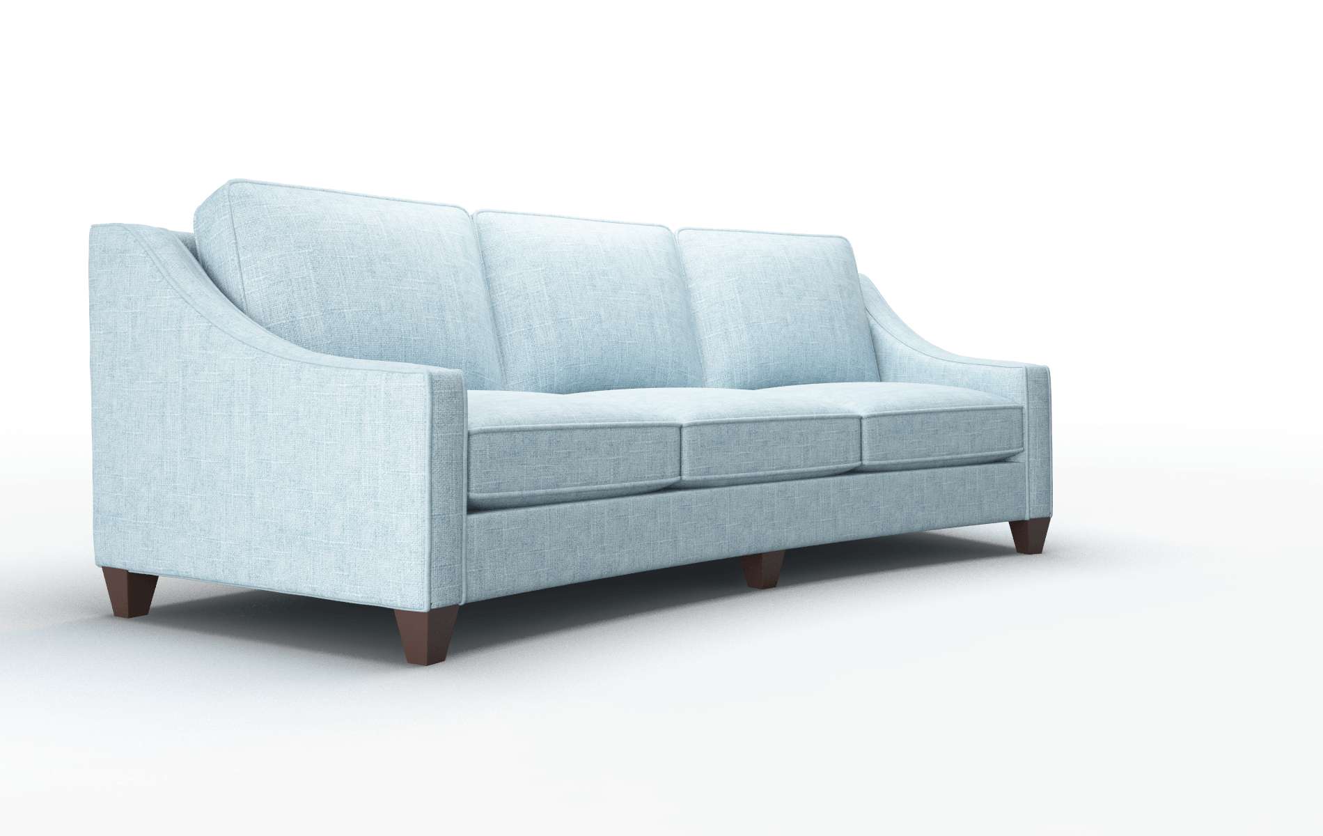 Sanda Atlas Turquoise Sofa espresso legs 2