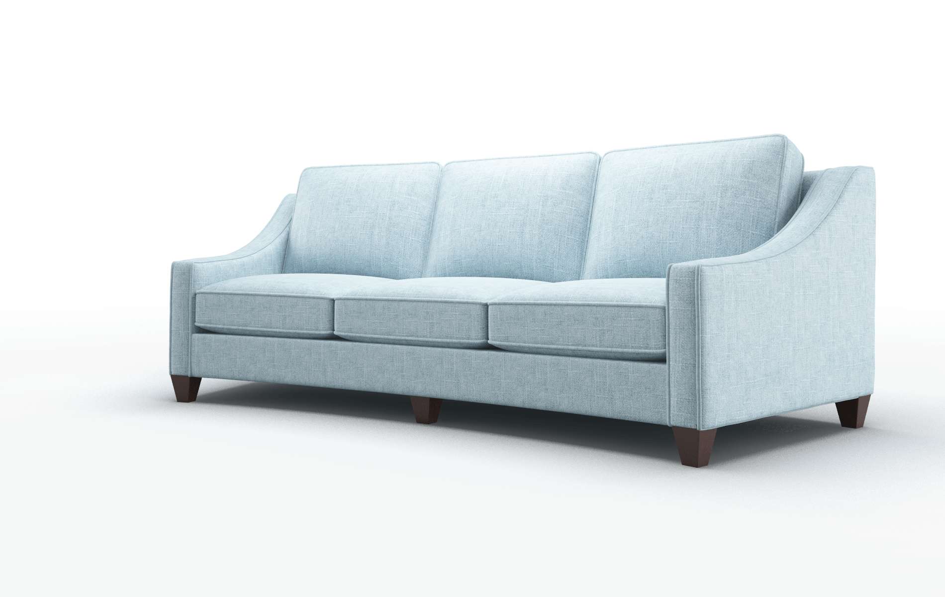 Sanda Atlas Turquoise Sofa espresso legs 4