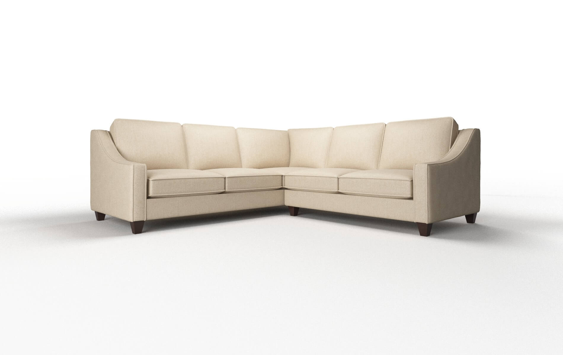 Sanda Avenger Burlap Sectional espresso legs 1