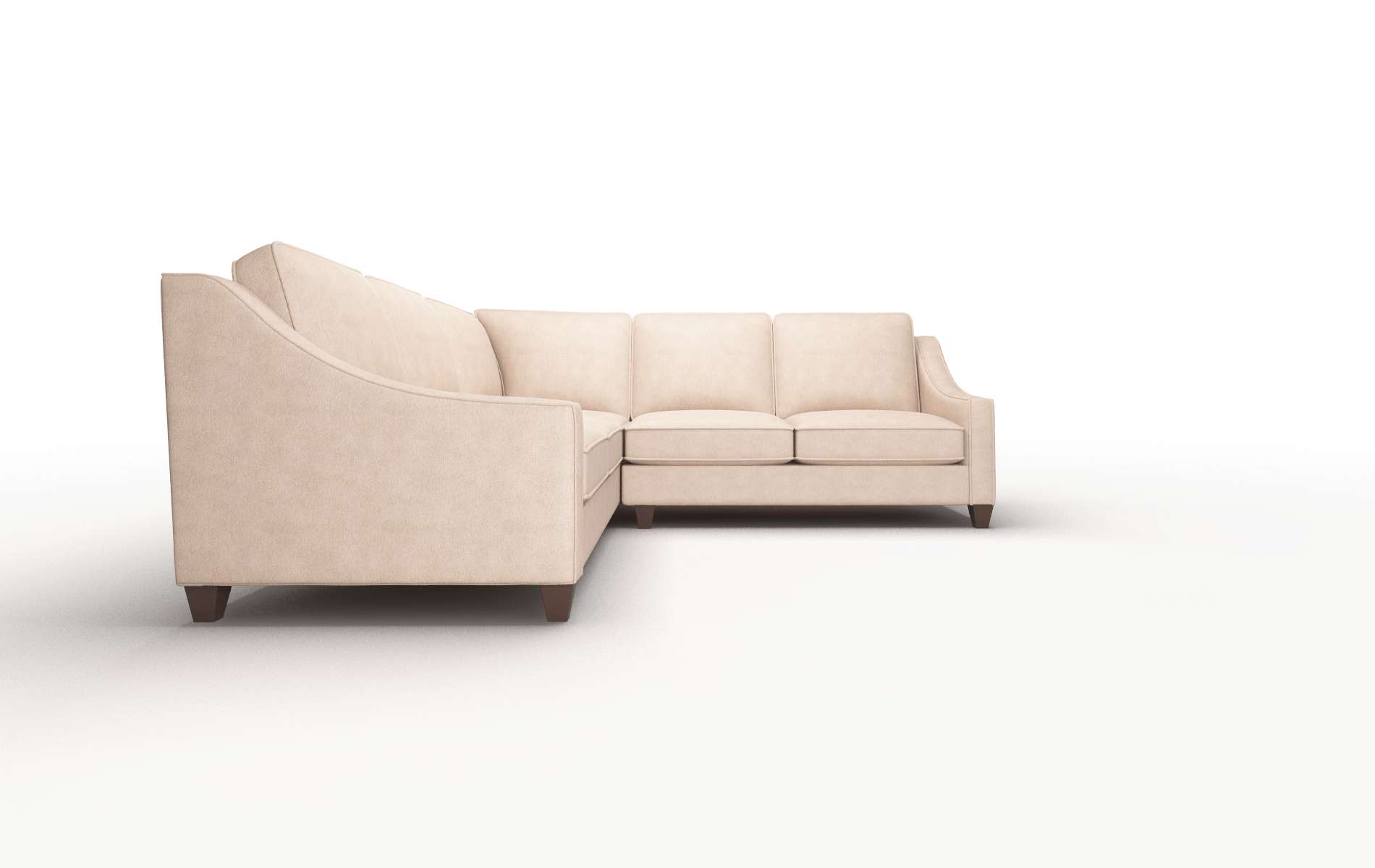 Sanda Bella Cocoa Sectional espresso legs 2