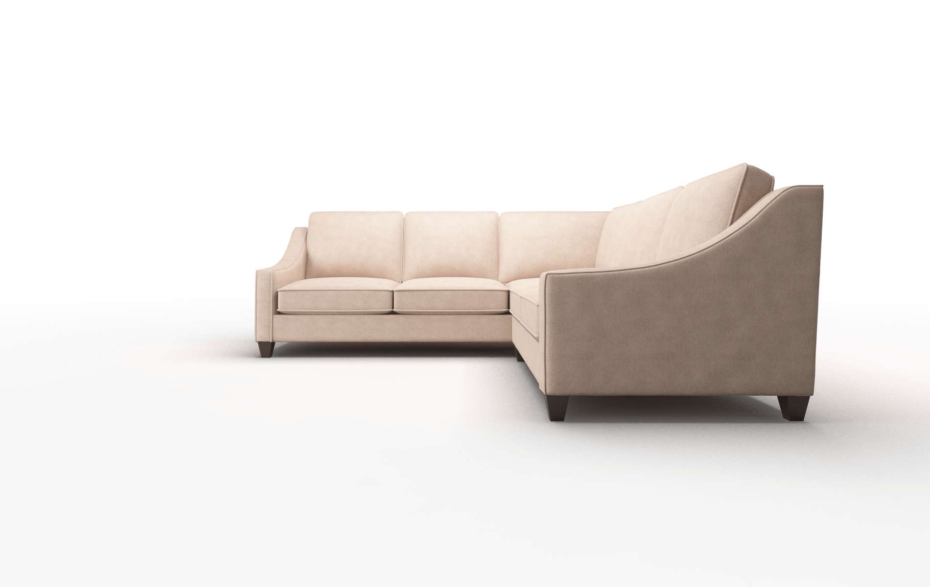 Sanda Bella Cocoa Sectional espresso legs 5