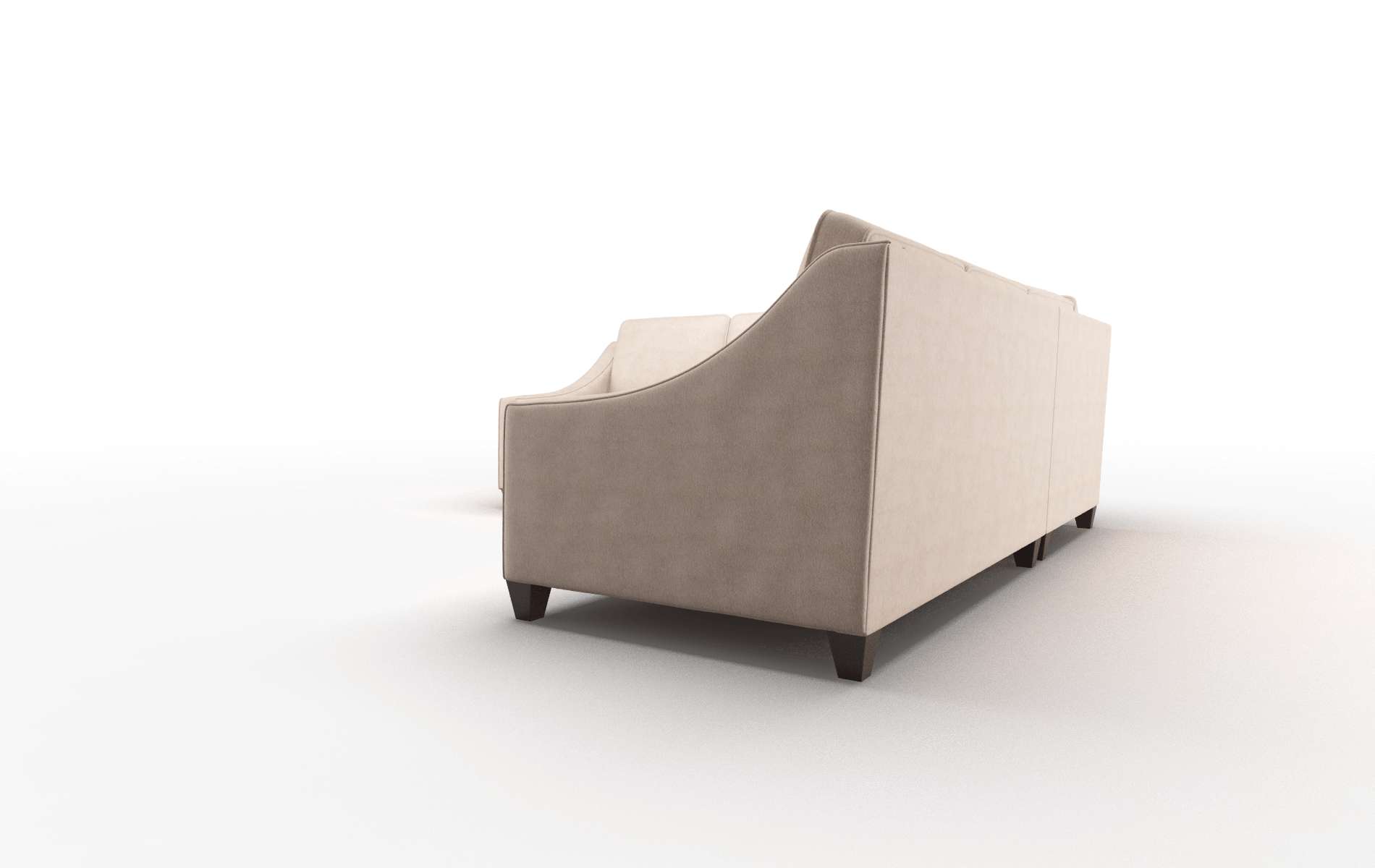 Sanda Bella Pewter Sectional espresso legs 4