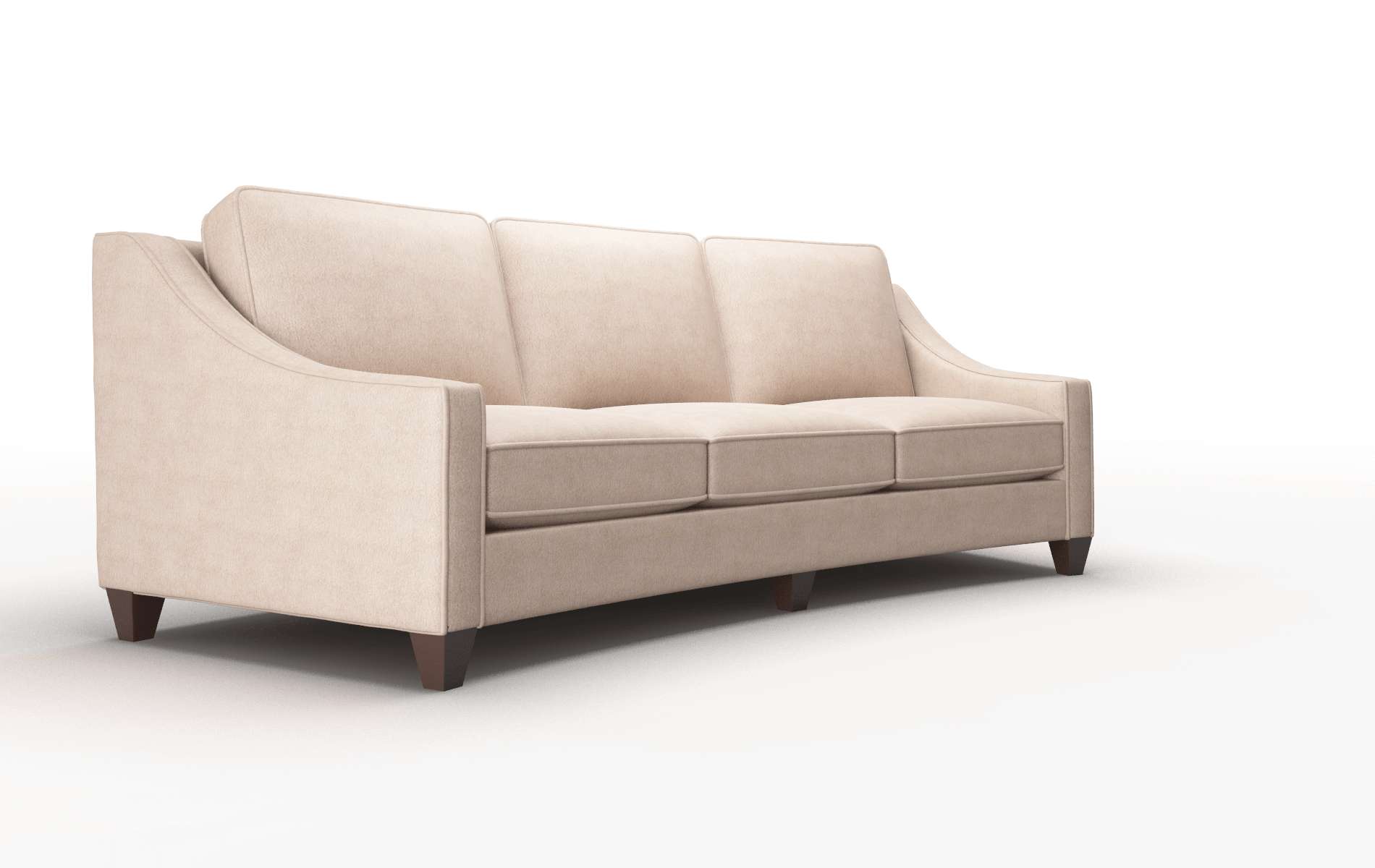 Sanda Bella Pewter Sofa espresso legs 2