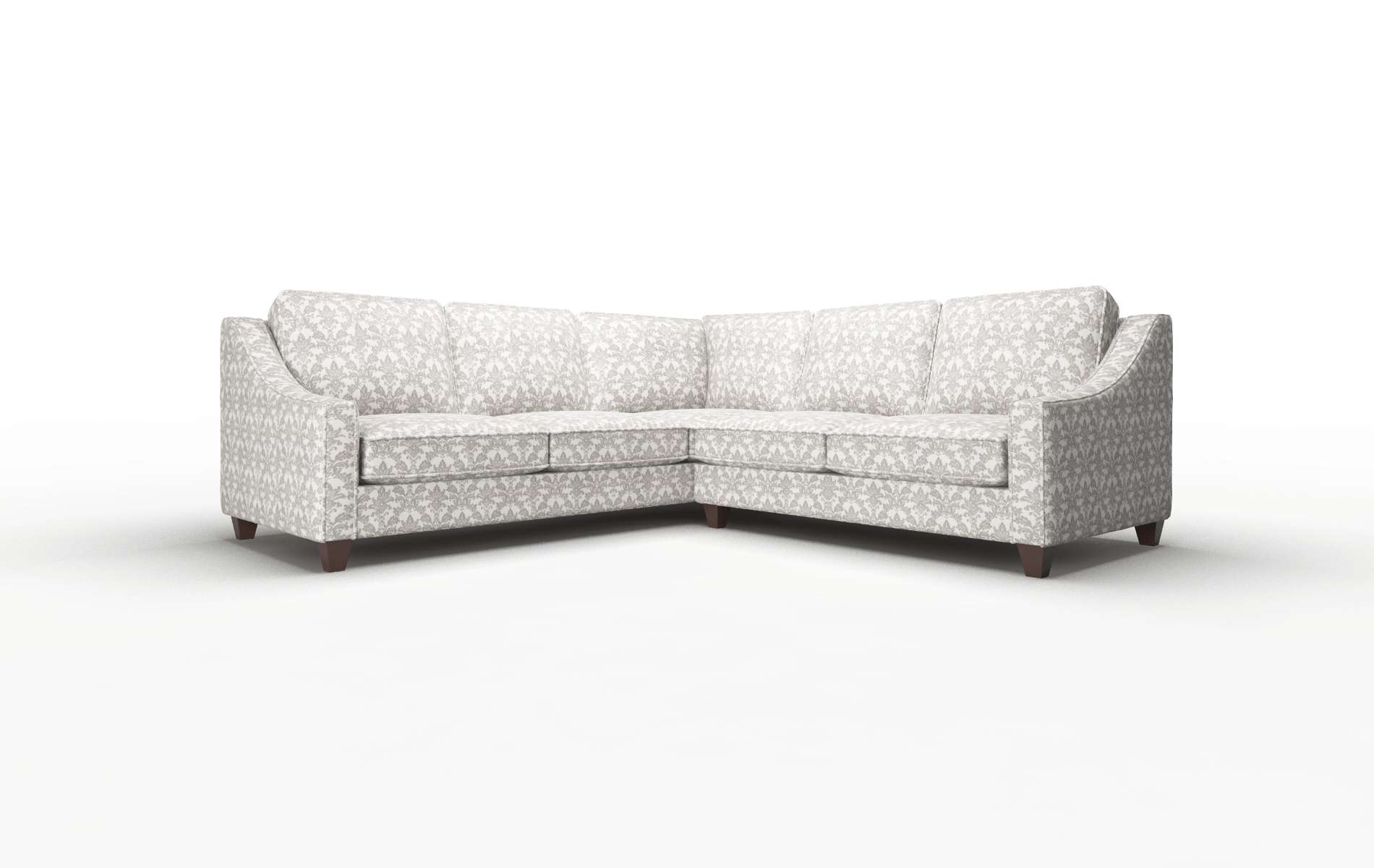 Sanda Bergamo dove Sectional Espresso Legs  1