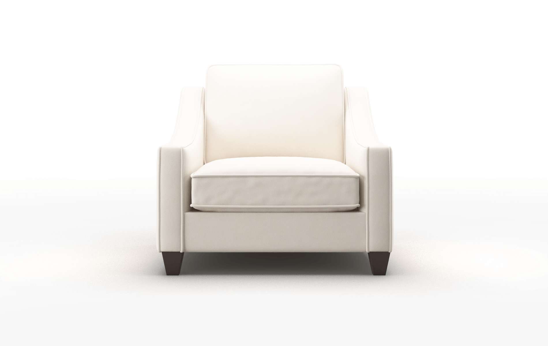 Sanda Blanche milky Chair Espresso Legs  1