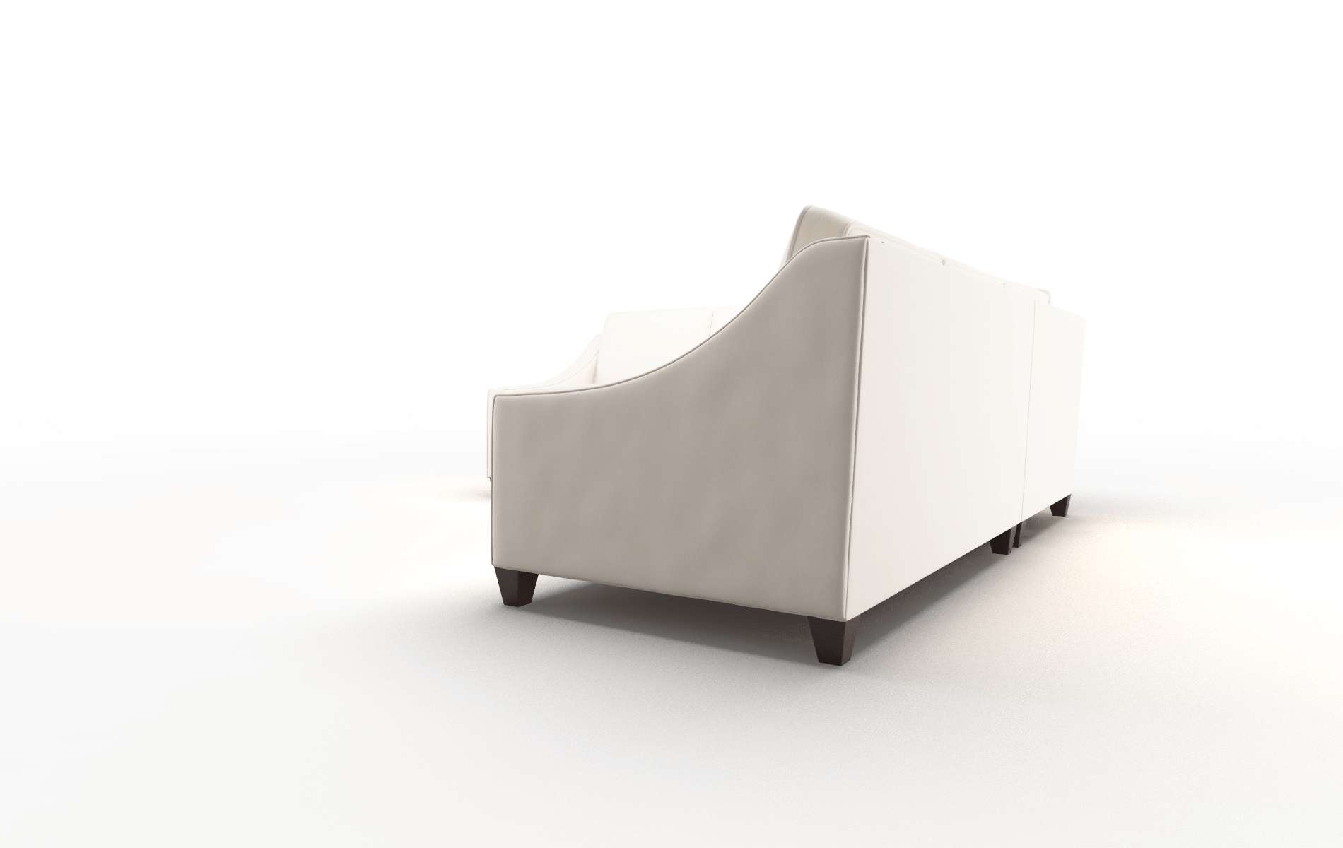 Sanda Blanche Milky Sectional espresso legs 4