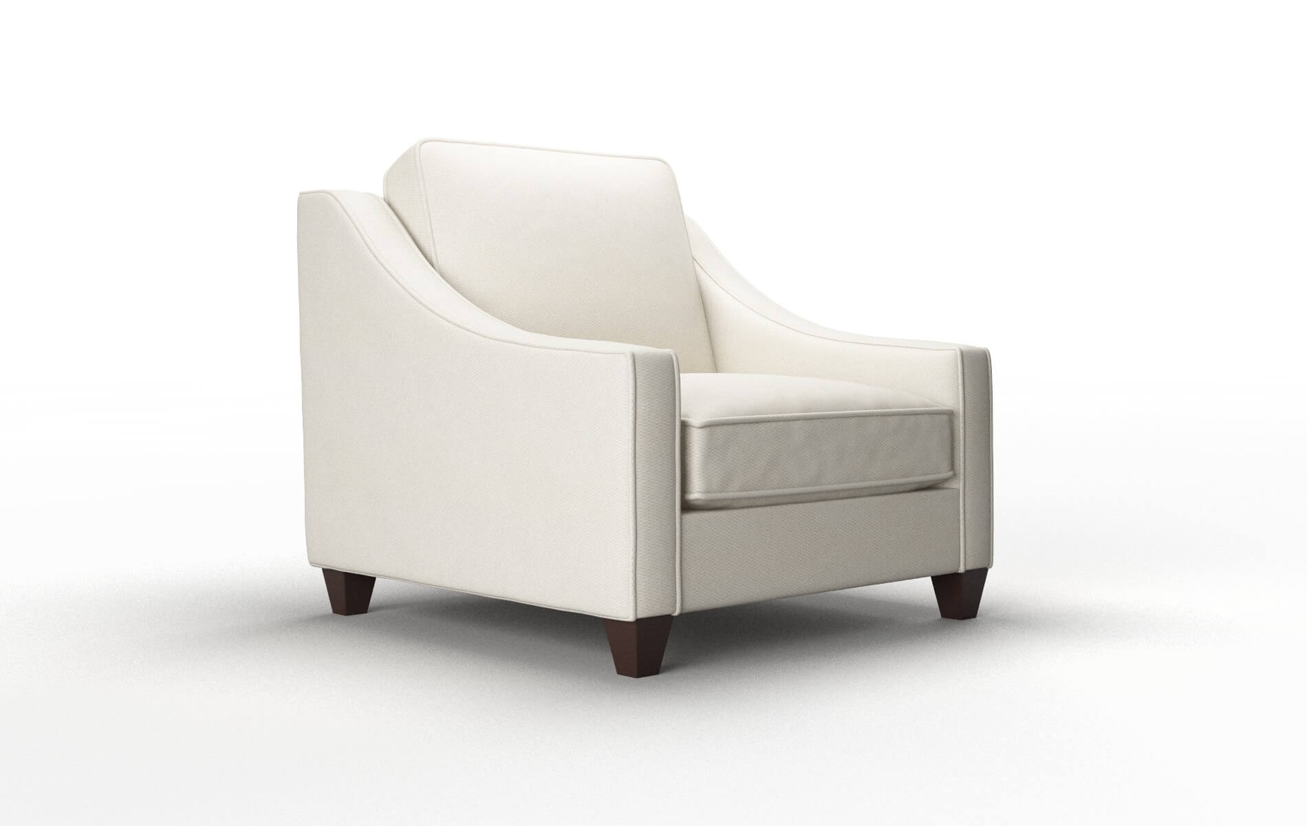 Sanda Bungalow Ivory Chair espresso legs 2