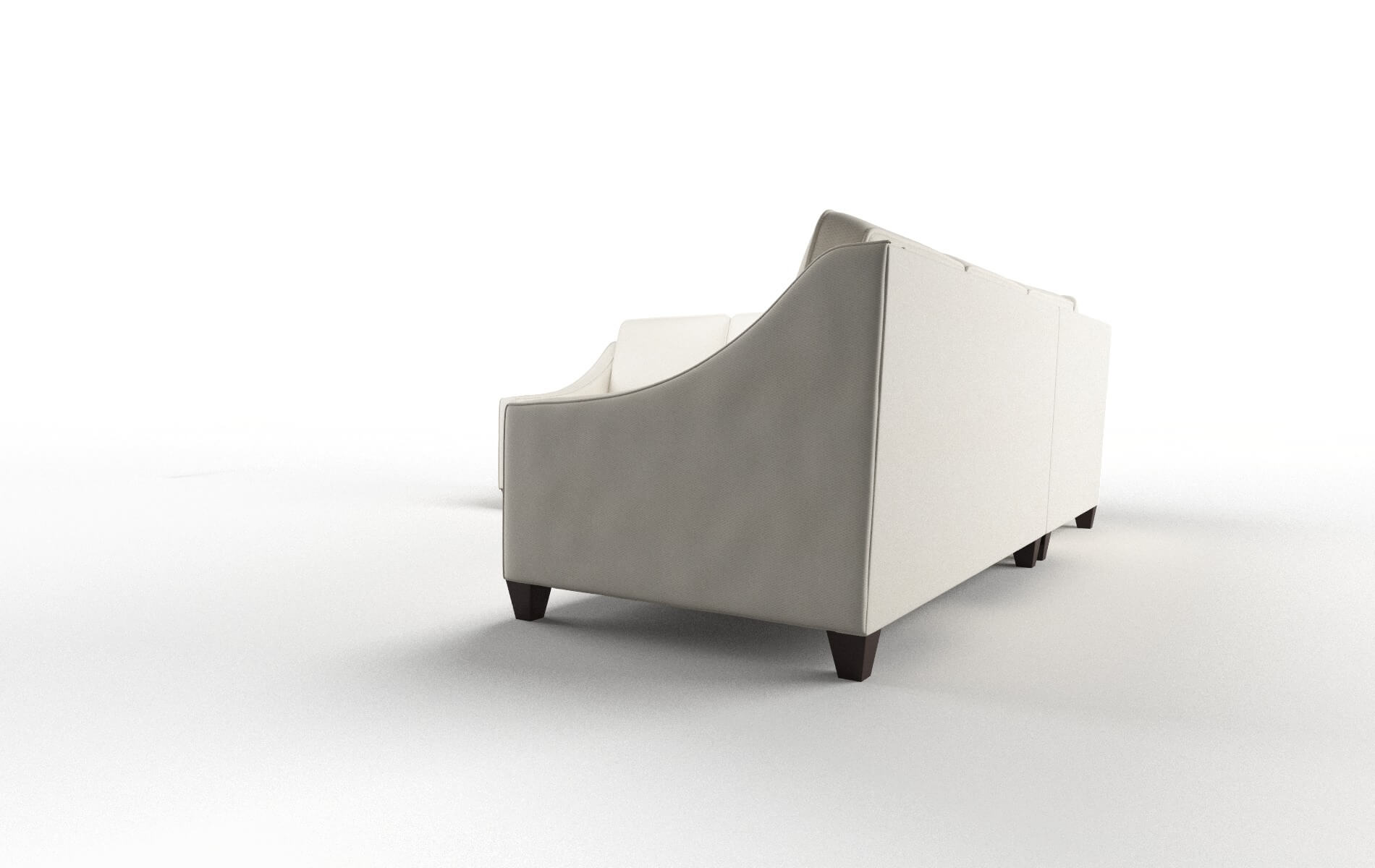 Sanda Bungalow Ivory Sectional espresso legs 4