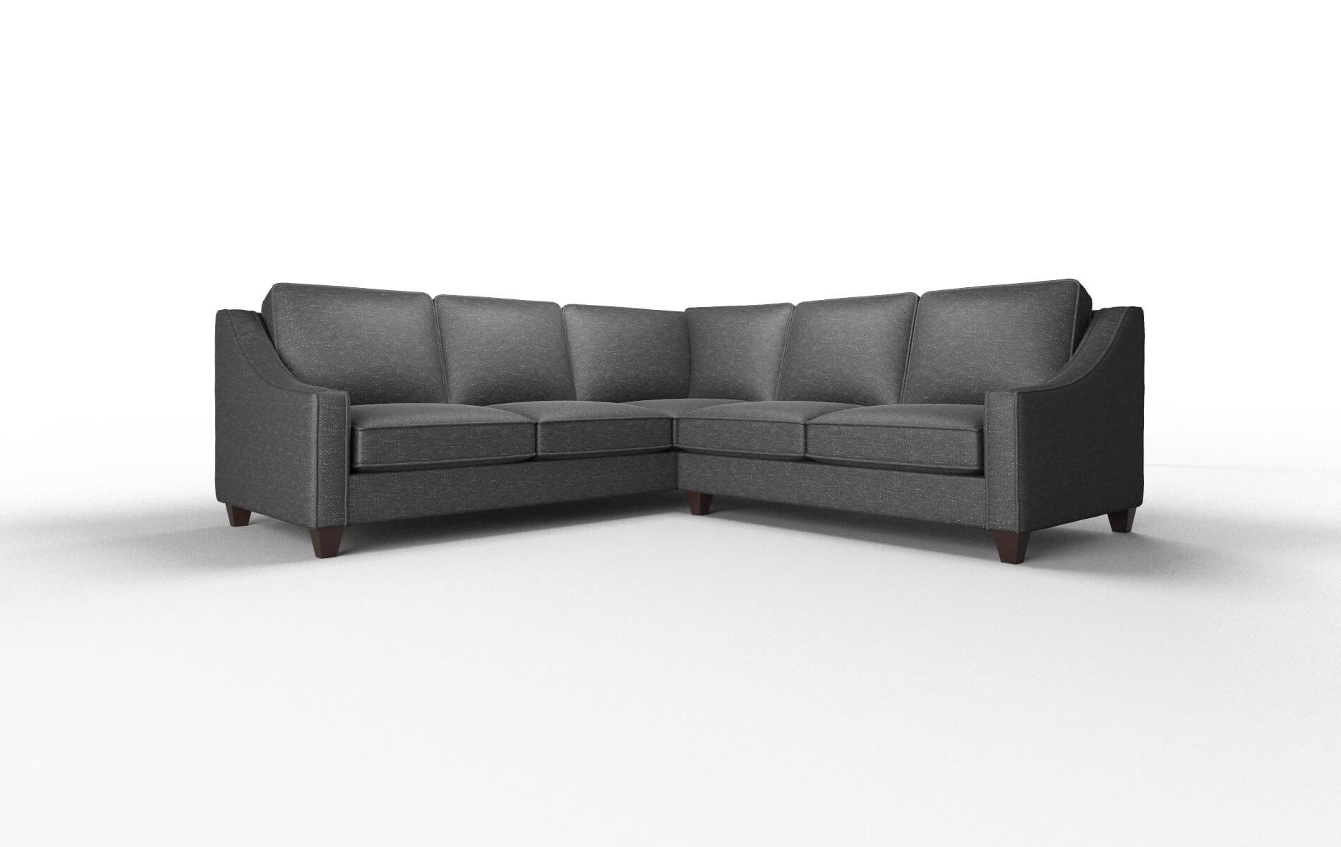 Sanda Chance Denim Sectional espresso legs 1