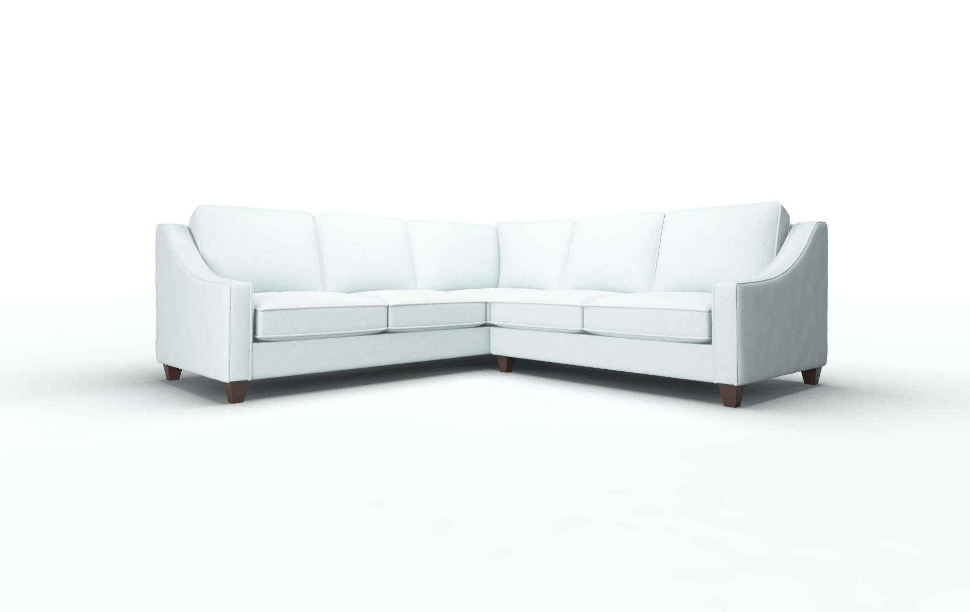 Sanda Clyde Cornflower Sectional espresso legs 1