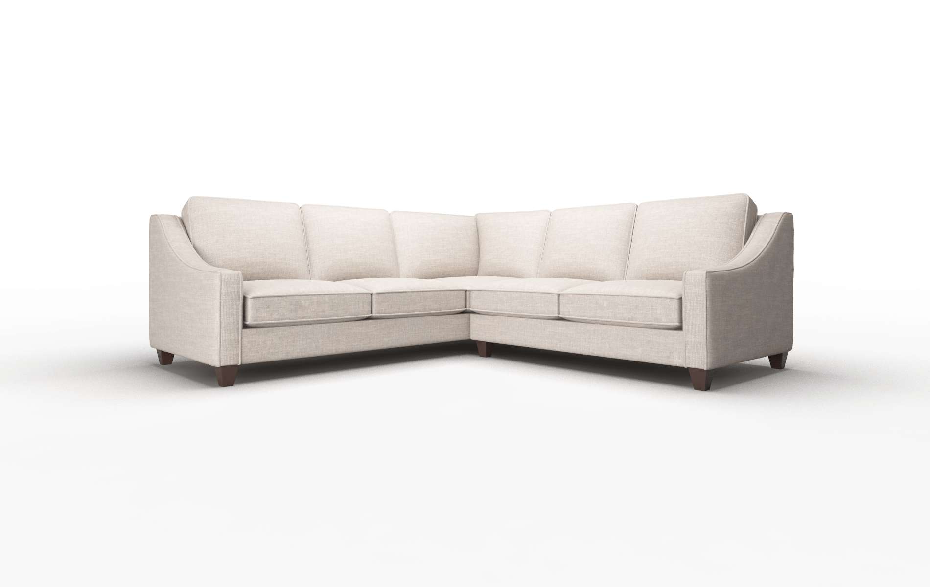 Sanda Clyde Dolphin Sectional espresso legs 1