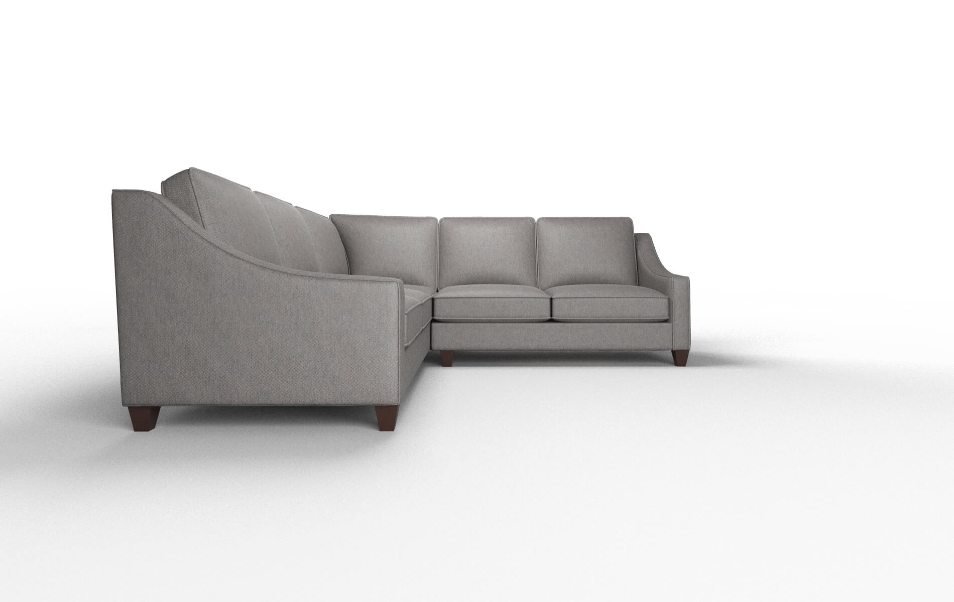 Sanda Cosmo Charcoal Sectional espresso legs 2