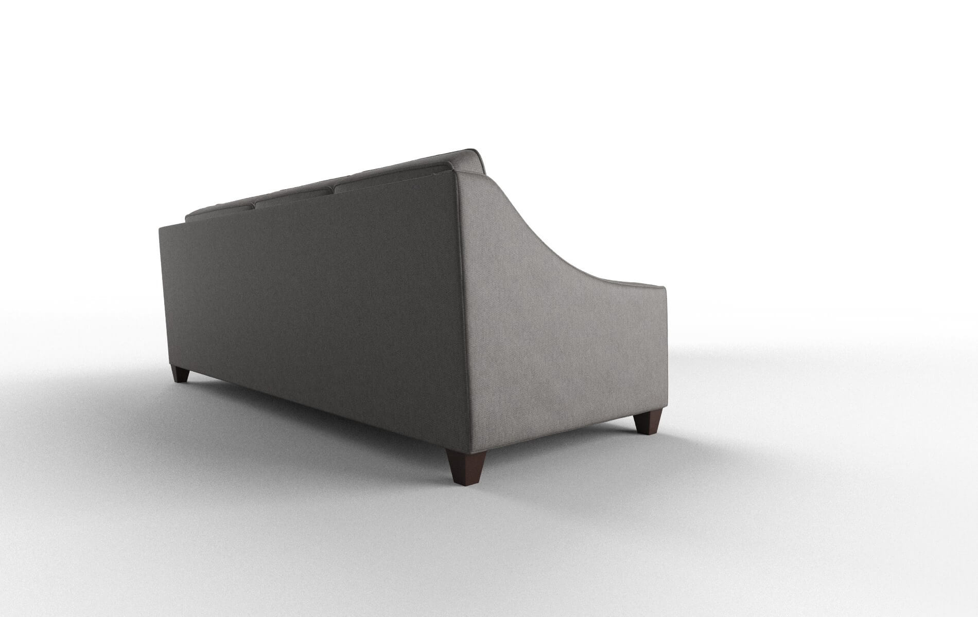 Sanda Cosmo Charcoal Sectional espresso legs 3