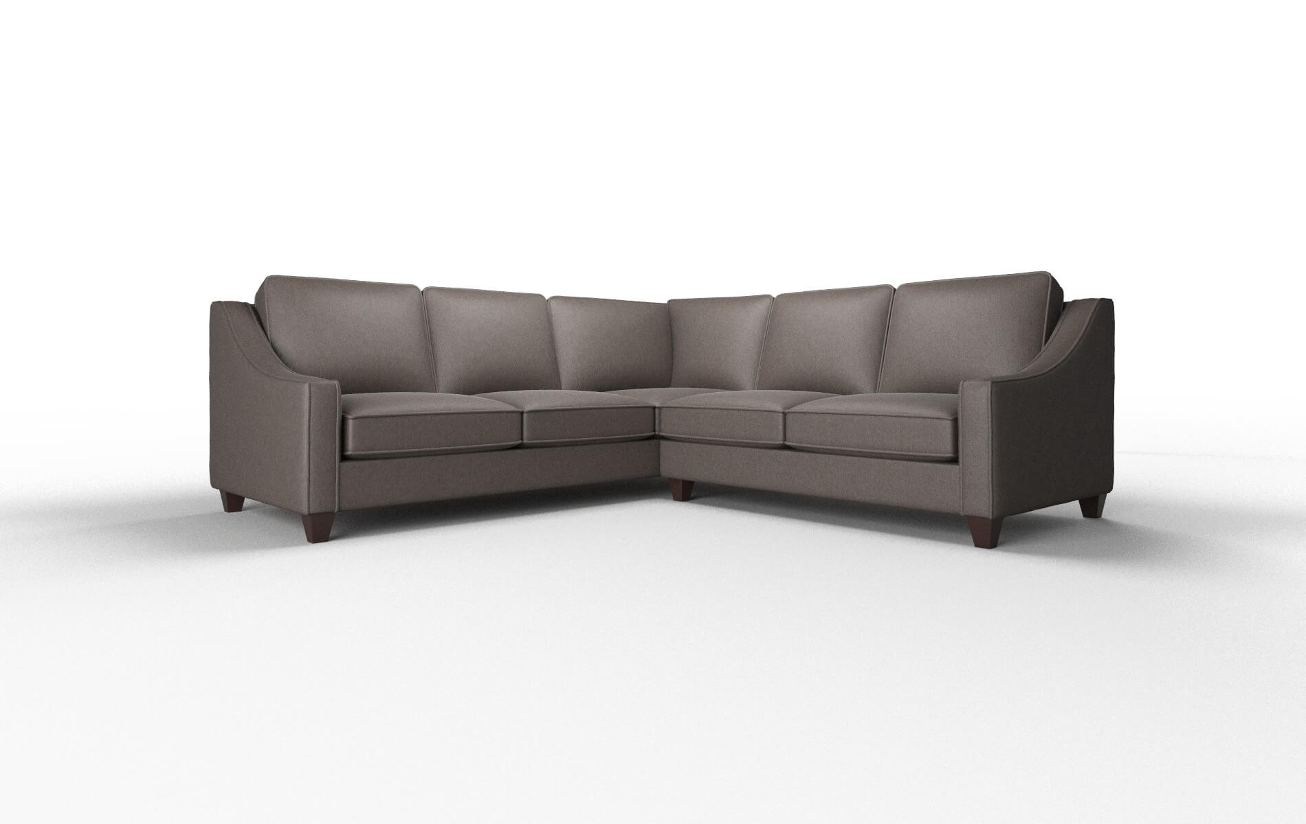 Sanda Cosmo Chocolate Sectional espresso legs 1