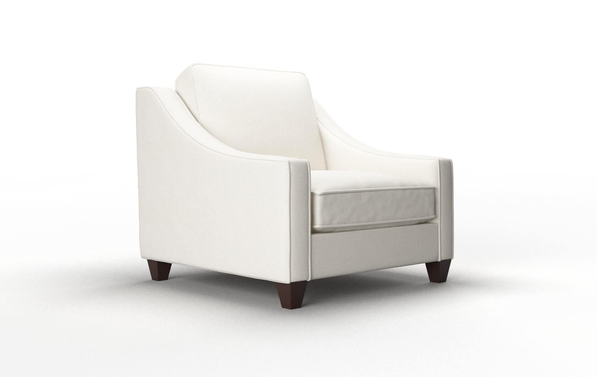Sanda Cosmo Ivory Chair espresso legs 2