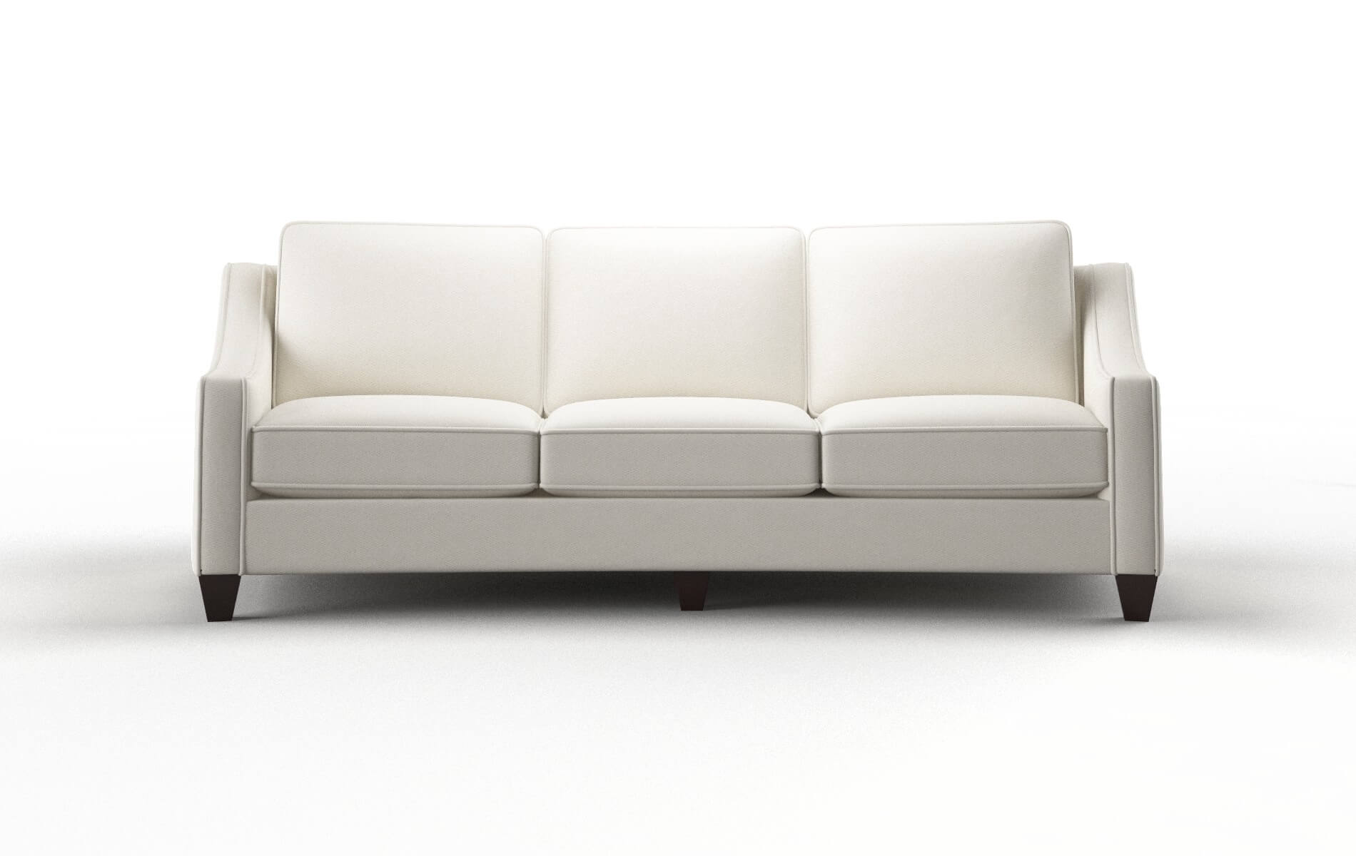 Sanda Cosmo Ivory Sofa espresso legs 1