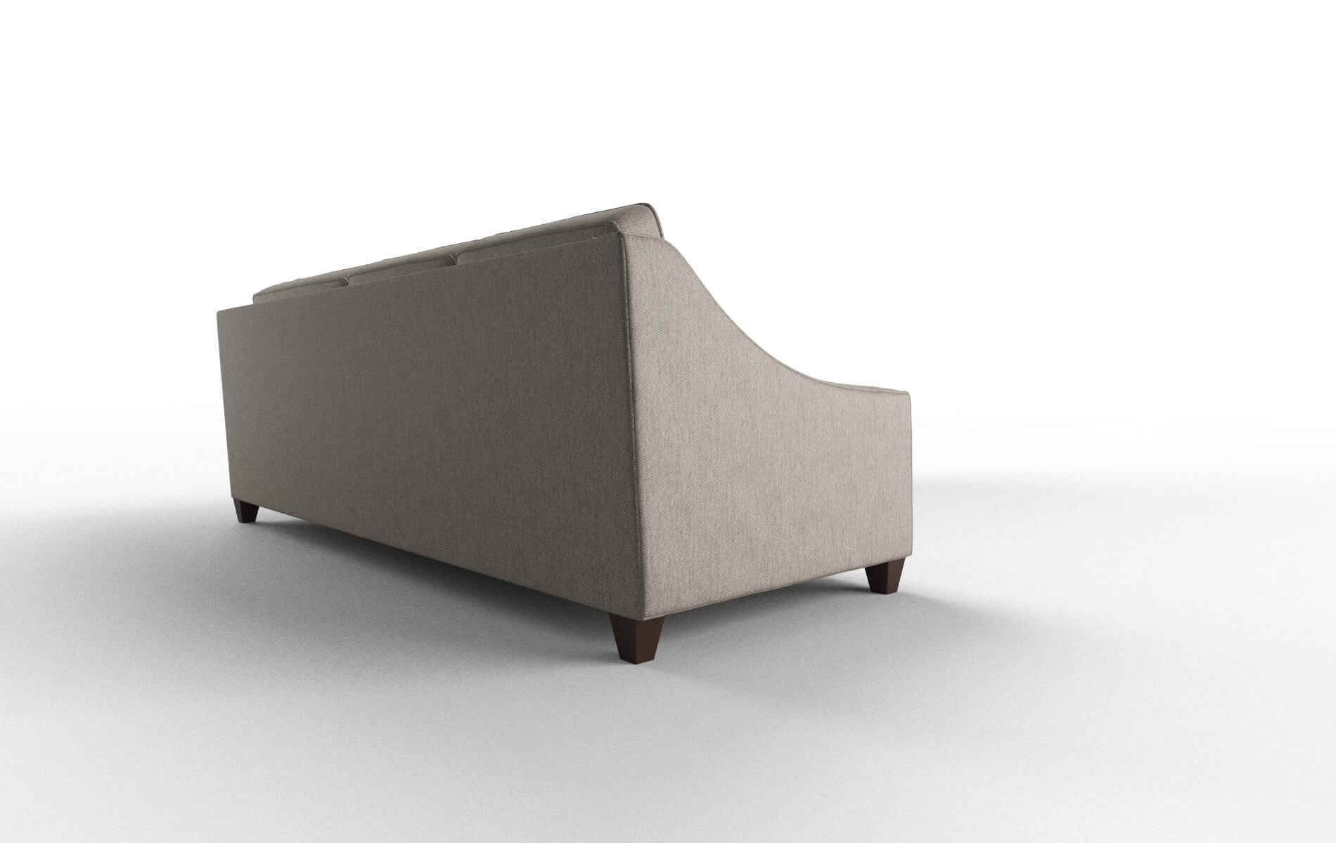 Sanda Cosmo Taupe Sectional espresso legs 3