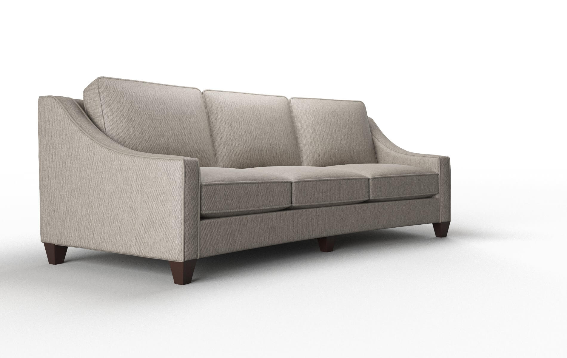 Sanda Cosmo Taupe Sofa espresso legs 2